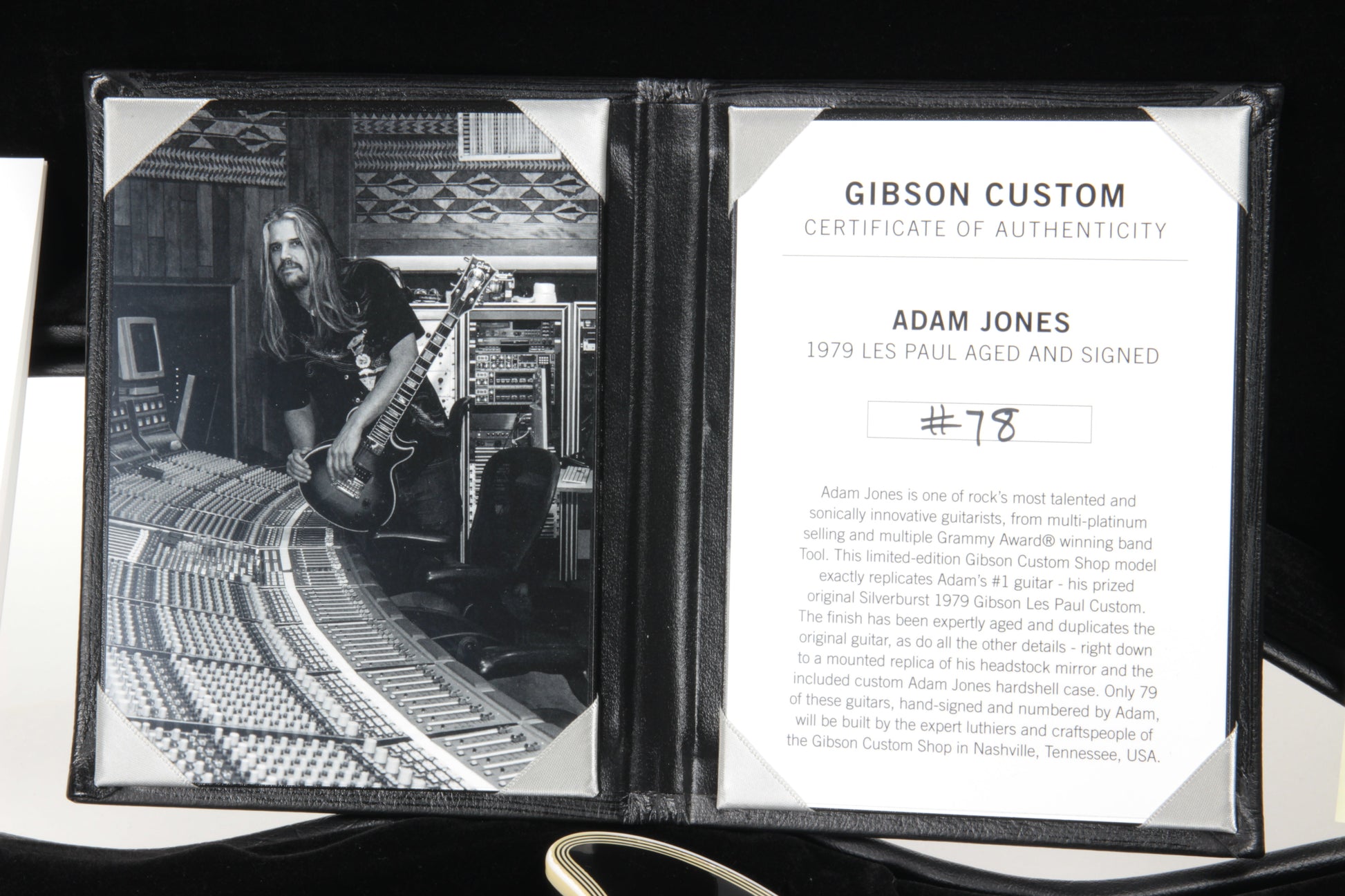 Gibson Custom Shop Aged & Signed ADAM JONES 1979 Les Paul Silverburst