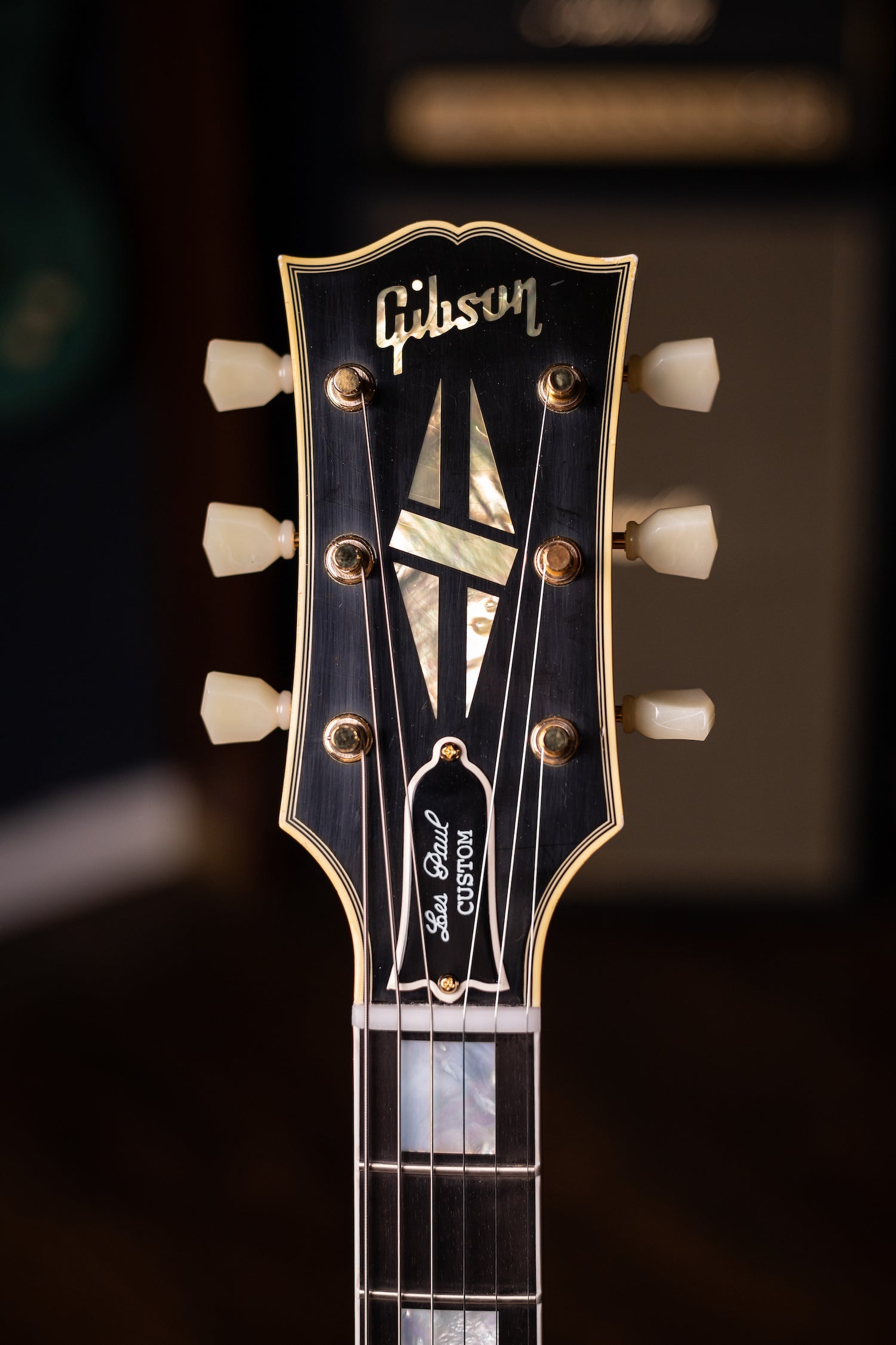 Used 2023 Gibson Custom Shop Murphy Lab 1957 Les Paul Custom Reissue 3-Pickup Bigsby Light Aged Electric Guitar - Ebony