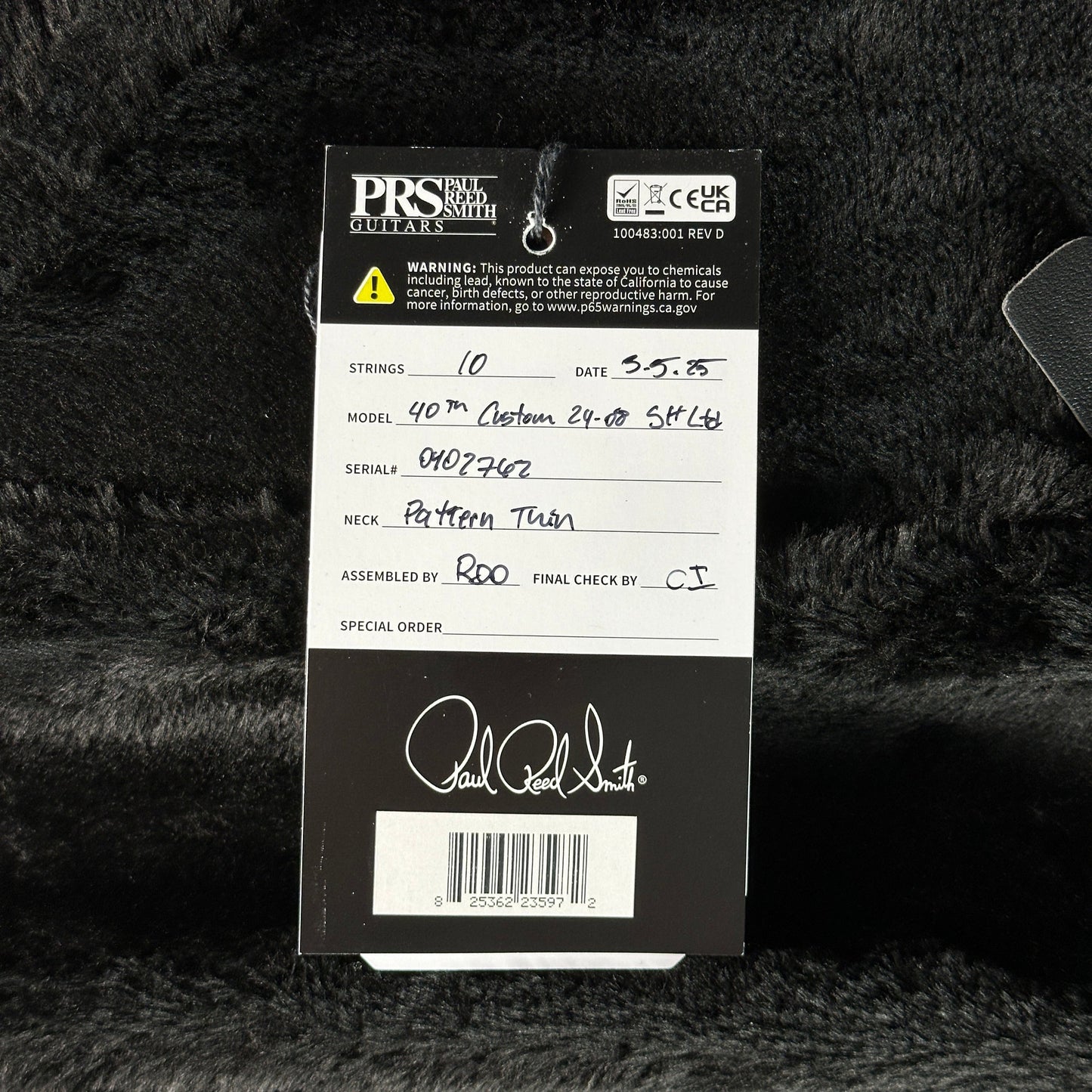PRS 40th Anniversary Custom 24-08 Semi-Hollow Limited Faded Whale Blue Natural Back w/case