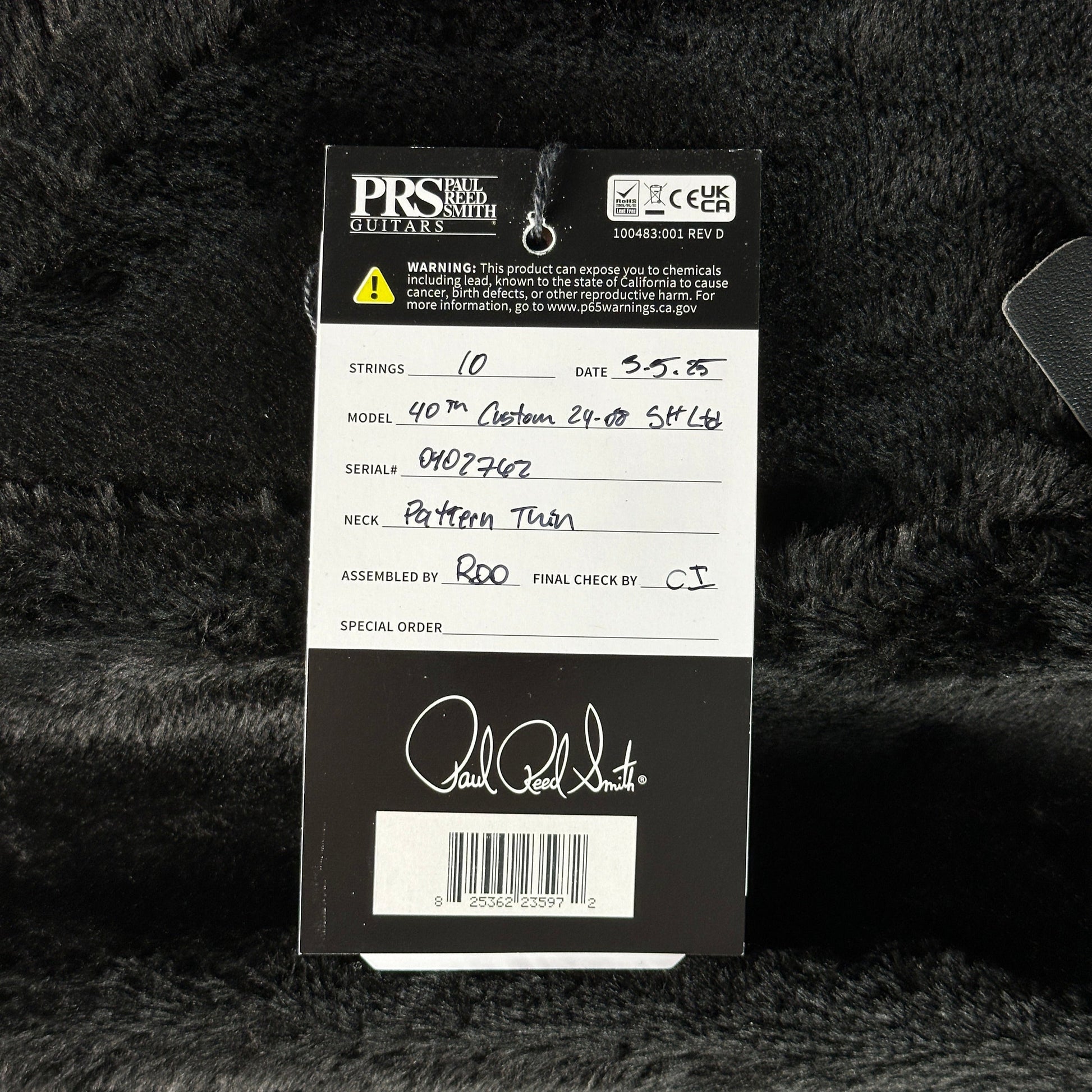 PRS 40th Anniversary Custom 24-08 Semi-Hollow Limited Faded Whale Blue Natural Back w/case