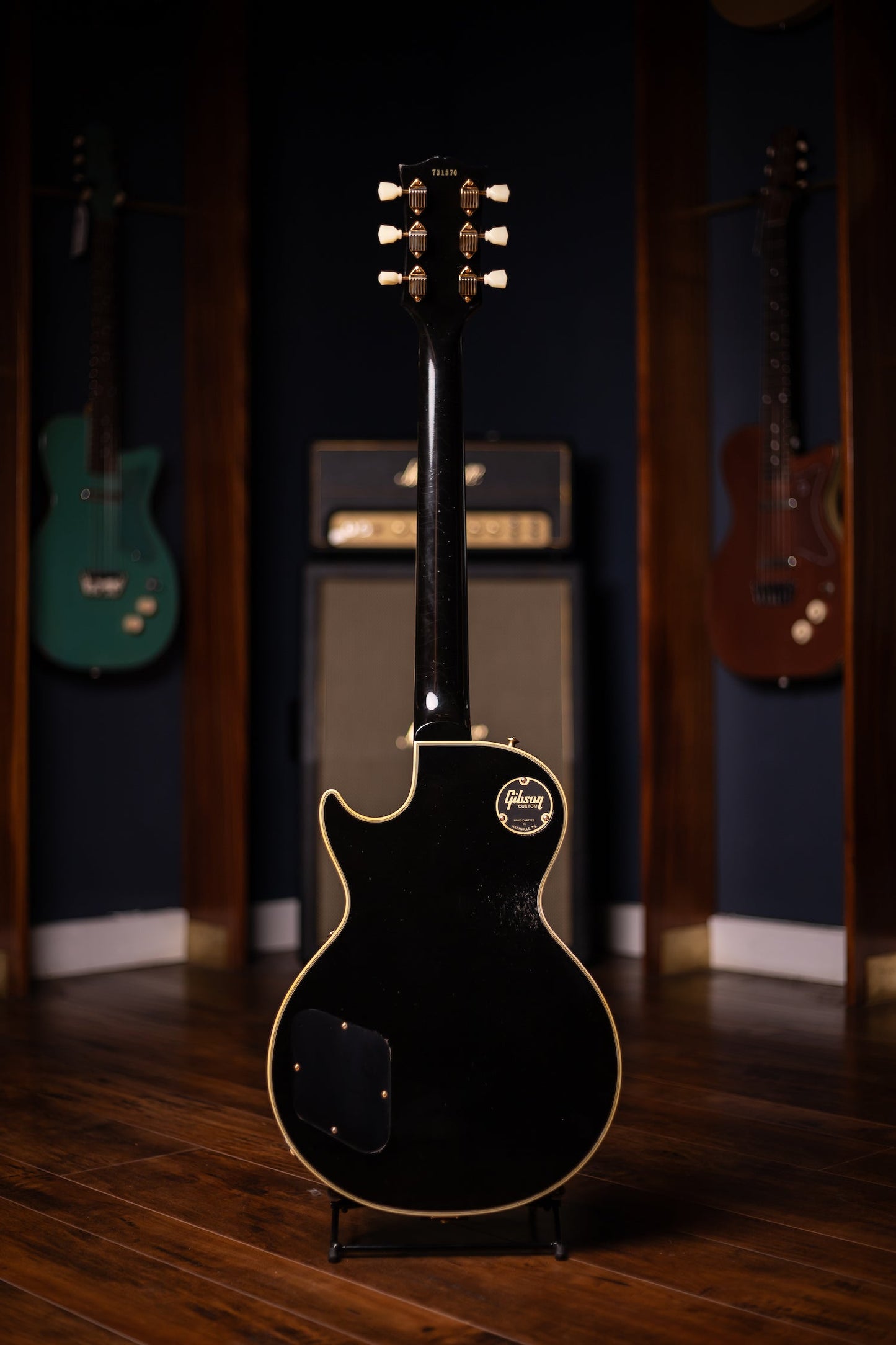 Used 2023 Gibson Custom Shop Murphy Lab 1957 Les Paul Custom Reissue 3-Pickup Bigsby Light Aged Electric Guitar - Ebony