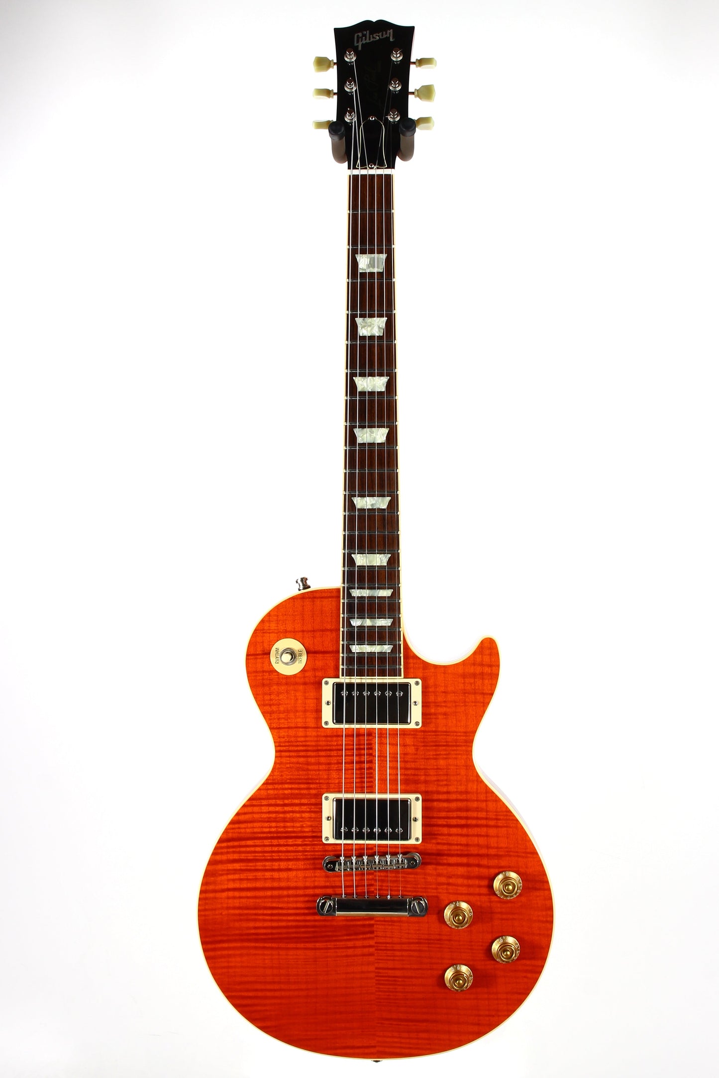 Gibson Custom Shop Les Paul Standard F Figured Trans Orange Flametop Electric Guitar