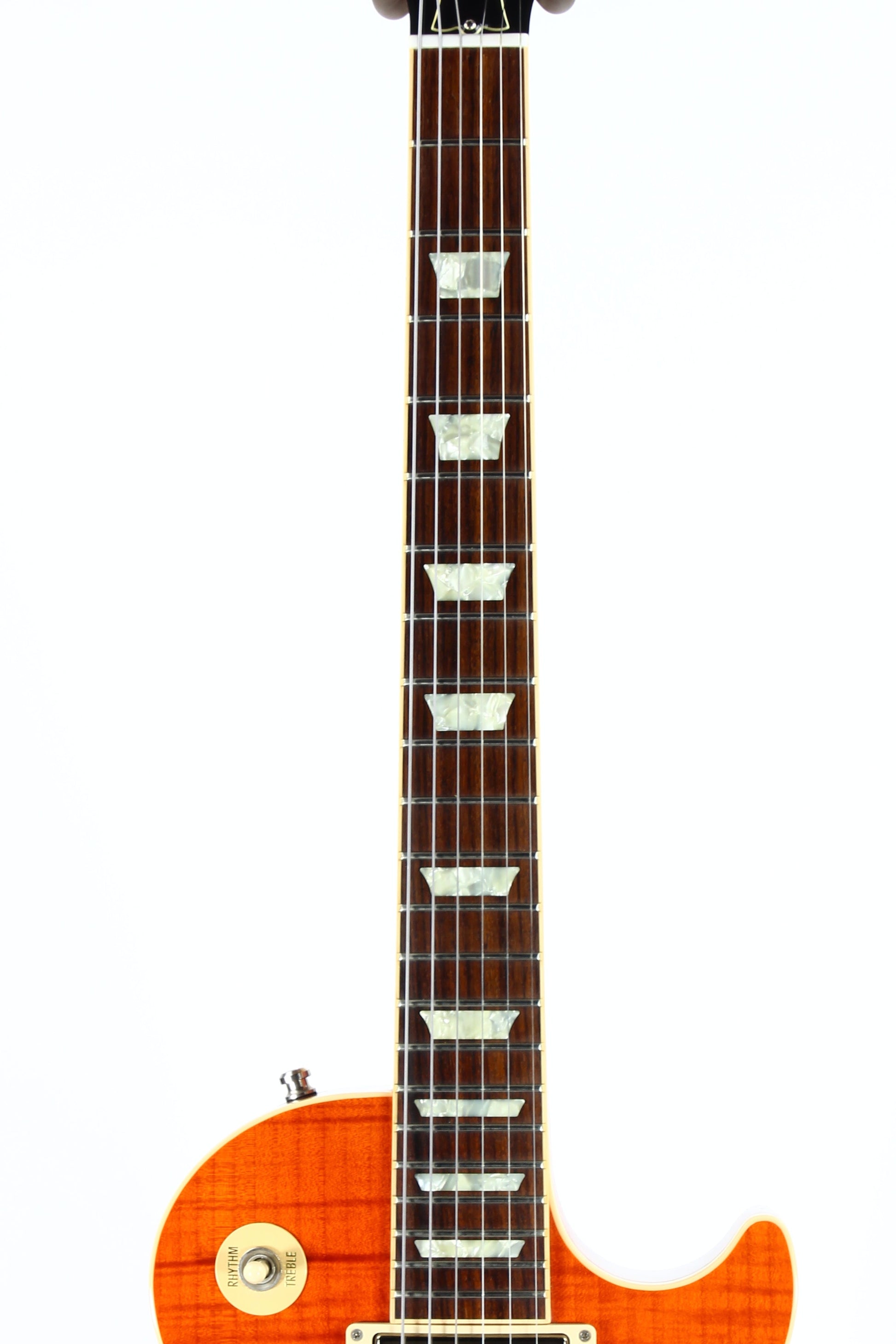Gibson Custom Shop Les Paul Standard F Figured Trans Orange Flametop Electric Guitar