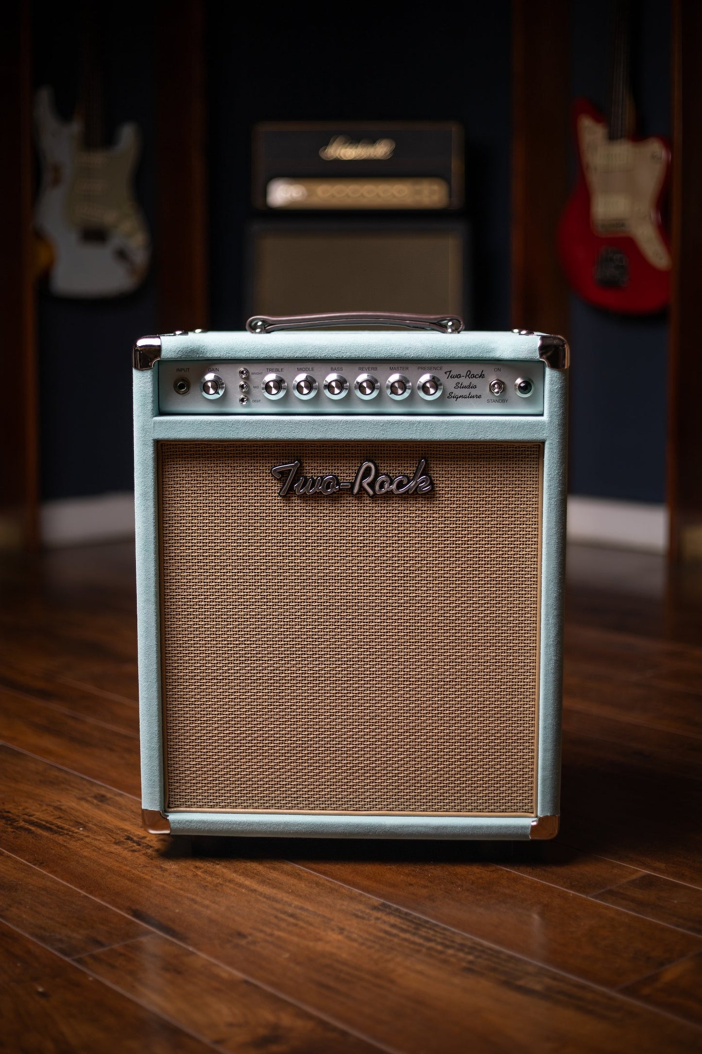 PRE-ORDER | Two-Rock Studio Signature Combo - Silver Anodize, Mint Suede, Cane Cloth, Buckskin Piping, Silver Knobs