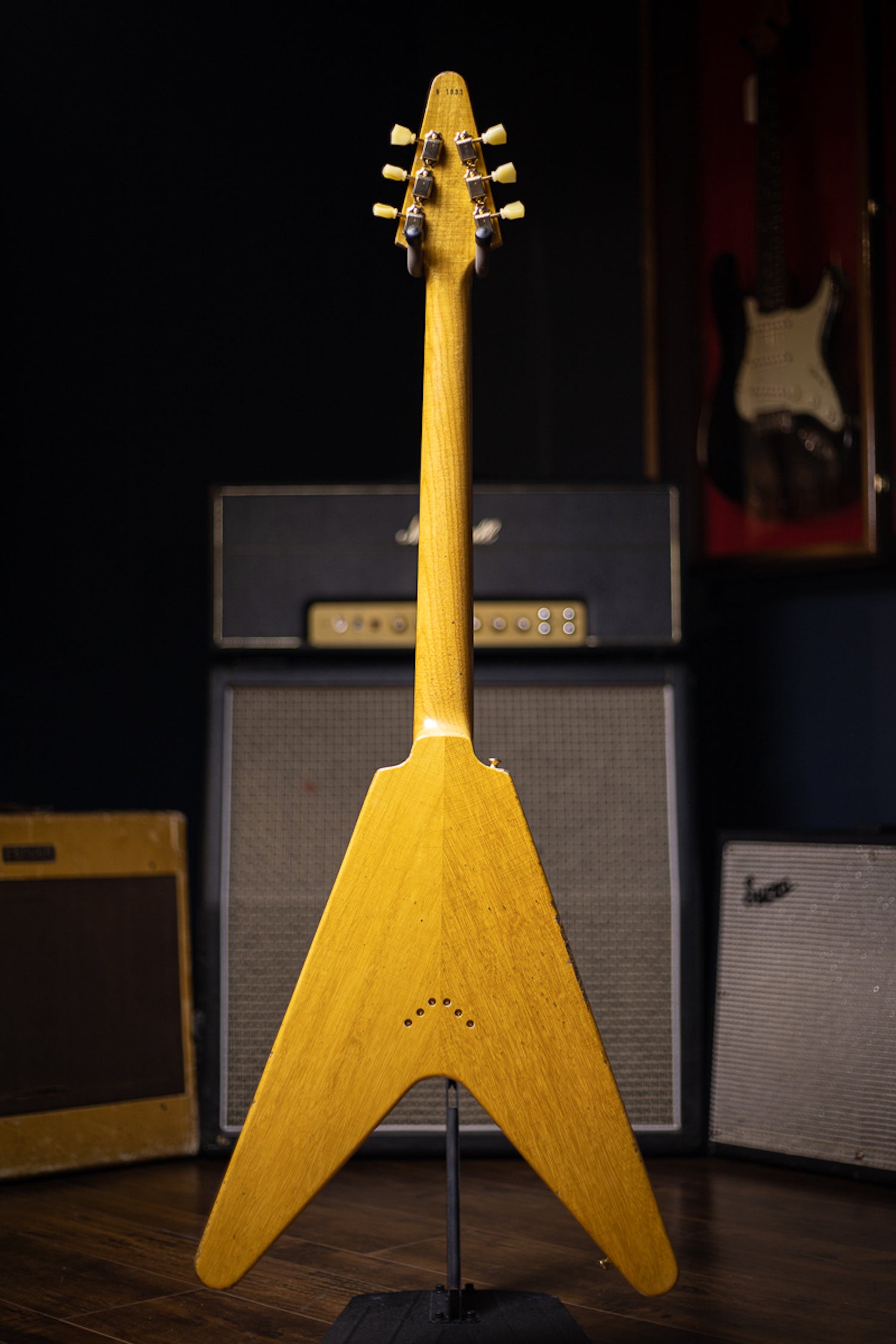 Gibson Custom Shop 58 Korina Flying V Brazilian Rosewood Fingerboard Murphy Lab Light Aged GH Electric Guitar - Natural 81034