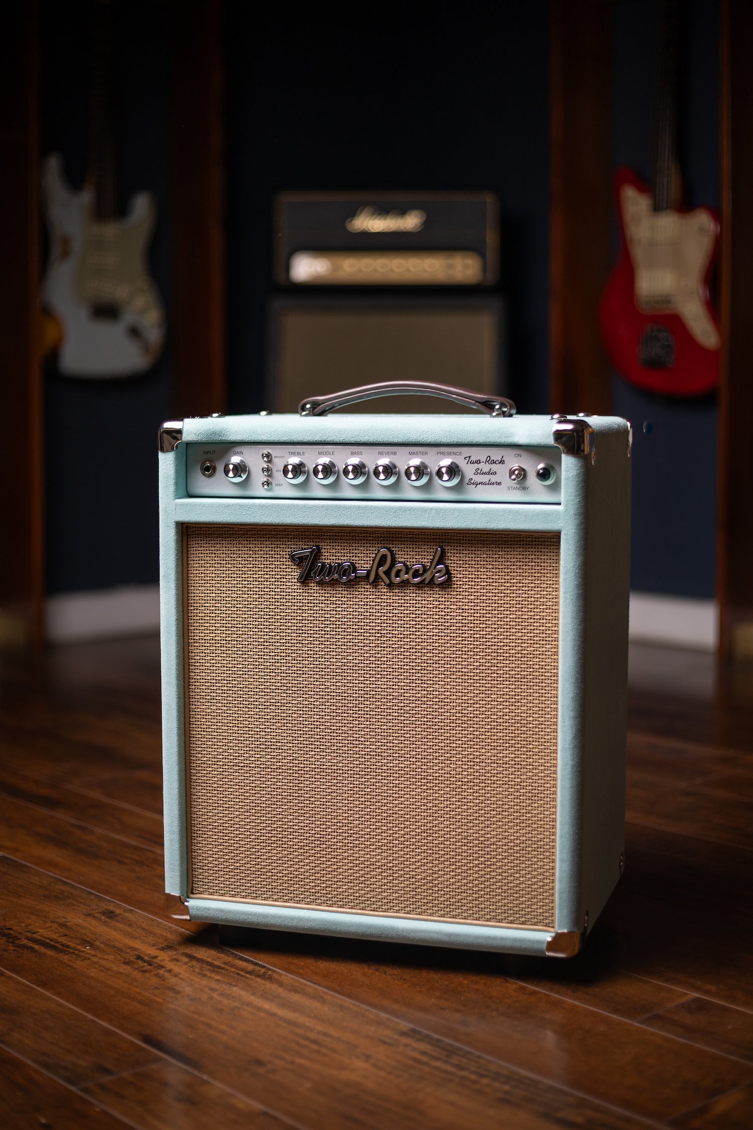 PRE-ORDER | Two-Rock Studio Signature Combo - Silver Anodize, Mint Suede, Cane Cloth, Buckskin Piping, Silver Knobs