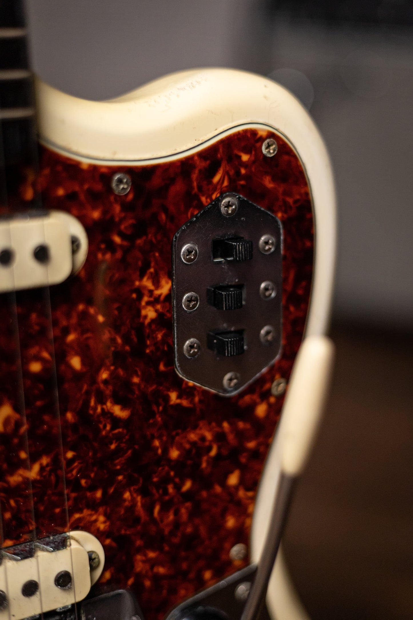 1964 Fender Jaguar Electric Guitar - Olympic White with Matching Headstock