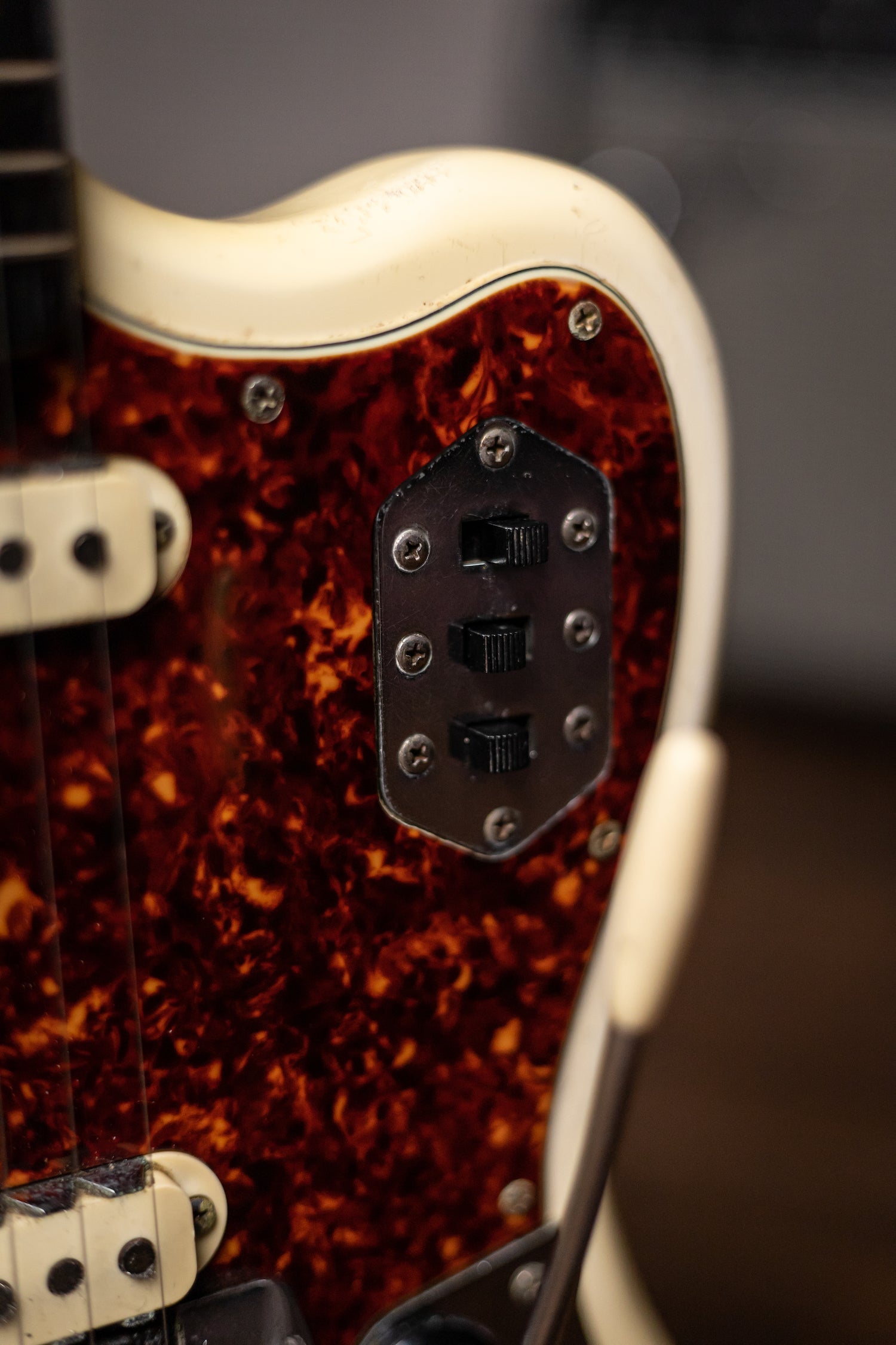 1964 Fender Jaguar Electric Guitar - Olympic White with Matching Headstock