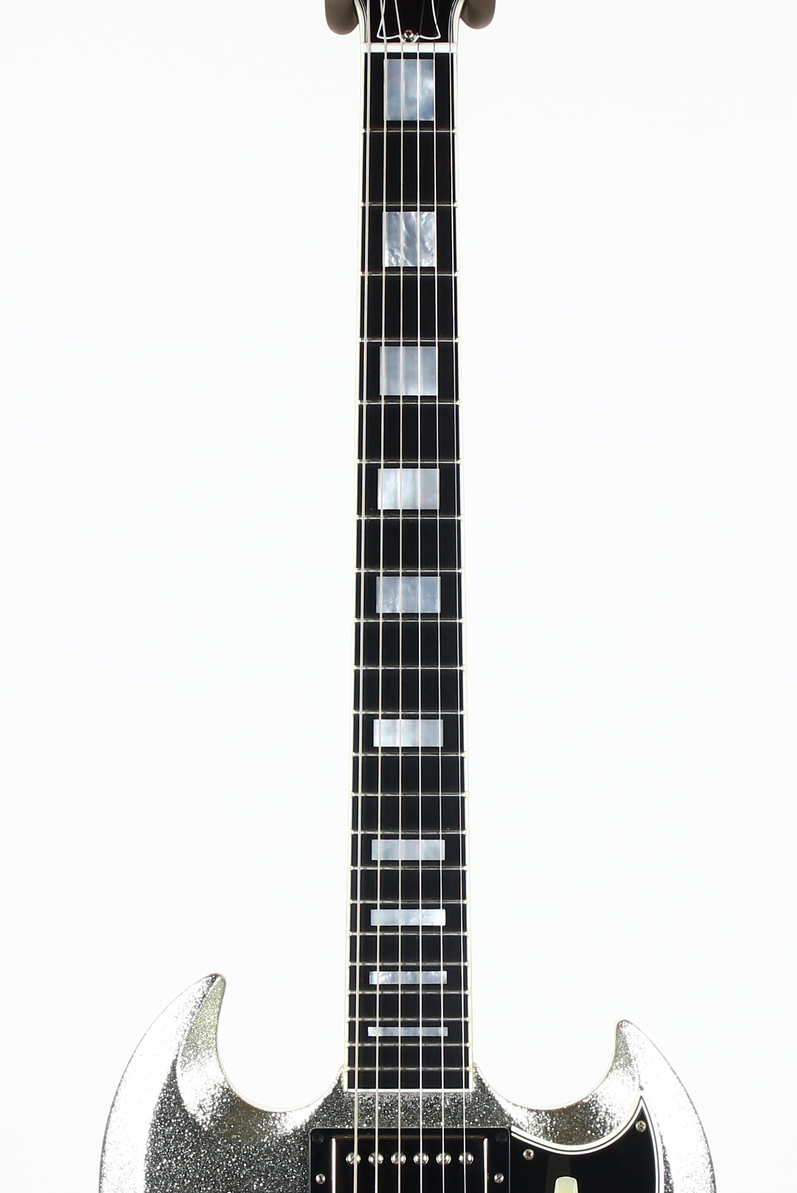 2007 Gibson Custom Shop SPARKLE Silver SG Les Paul Custom w Maestro