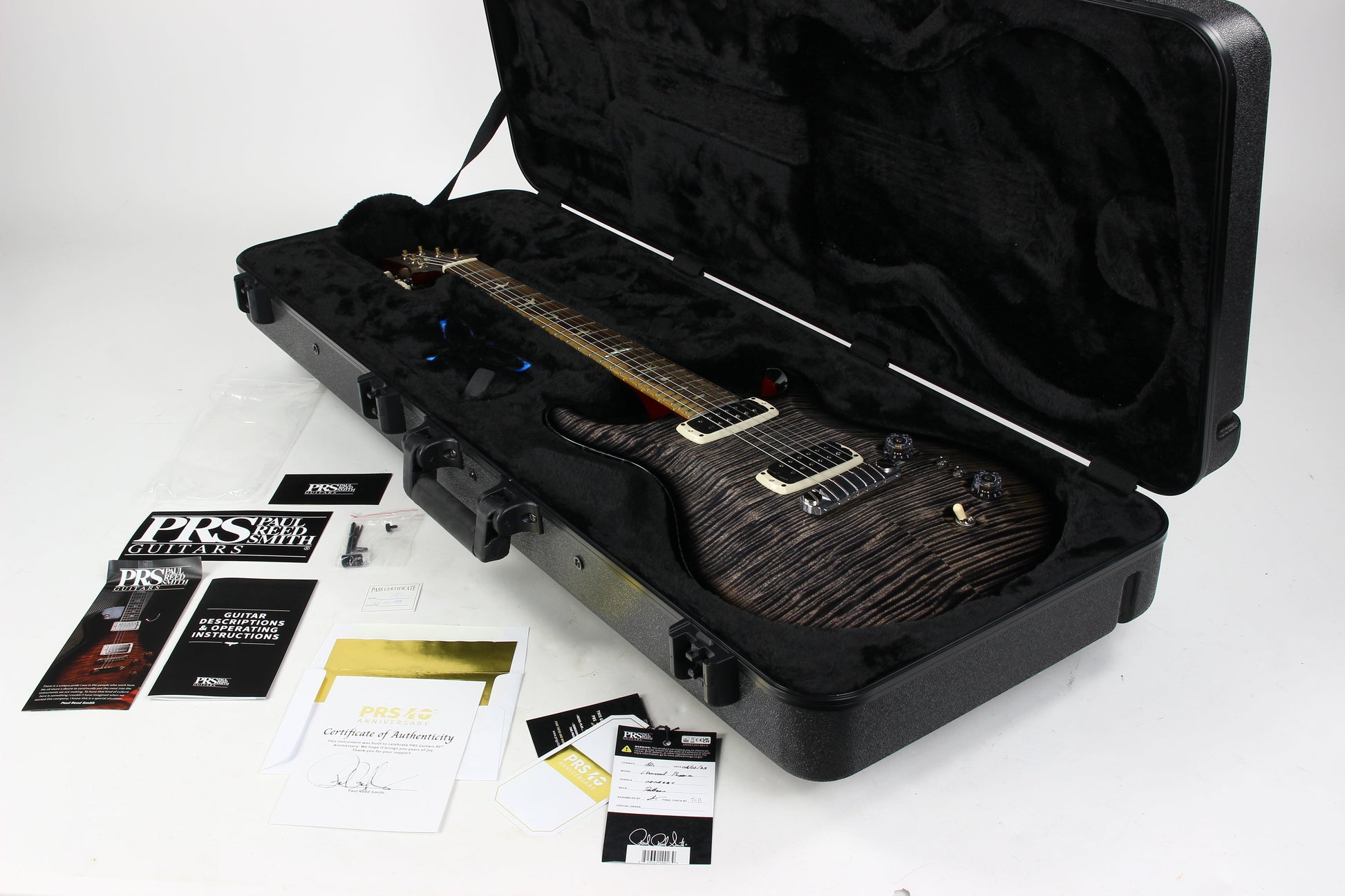 2025 PRS Charcoal Phoenix Limited Edition Private Stock Grade Curly Maple Top Ziricote 40th Ann
