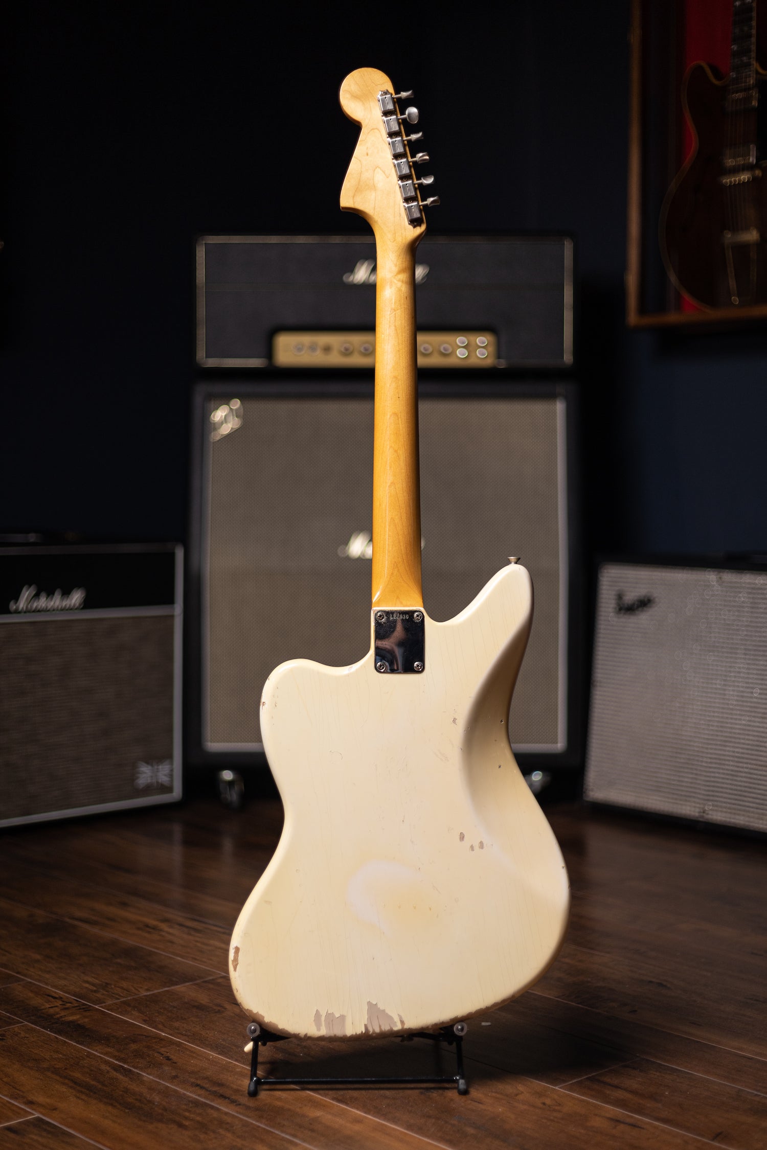 1964 Fender Jaguar Electric Guitar - Olympic White with Matching Headstock