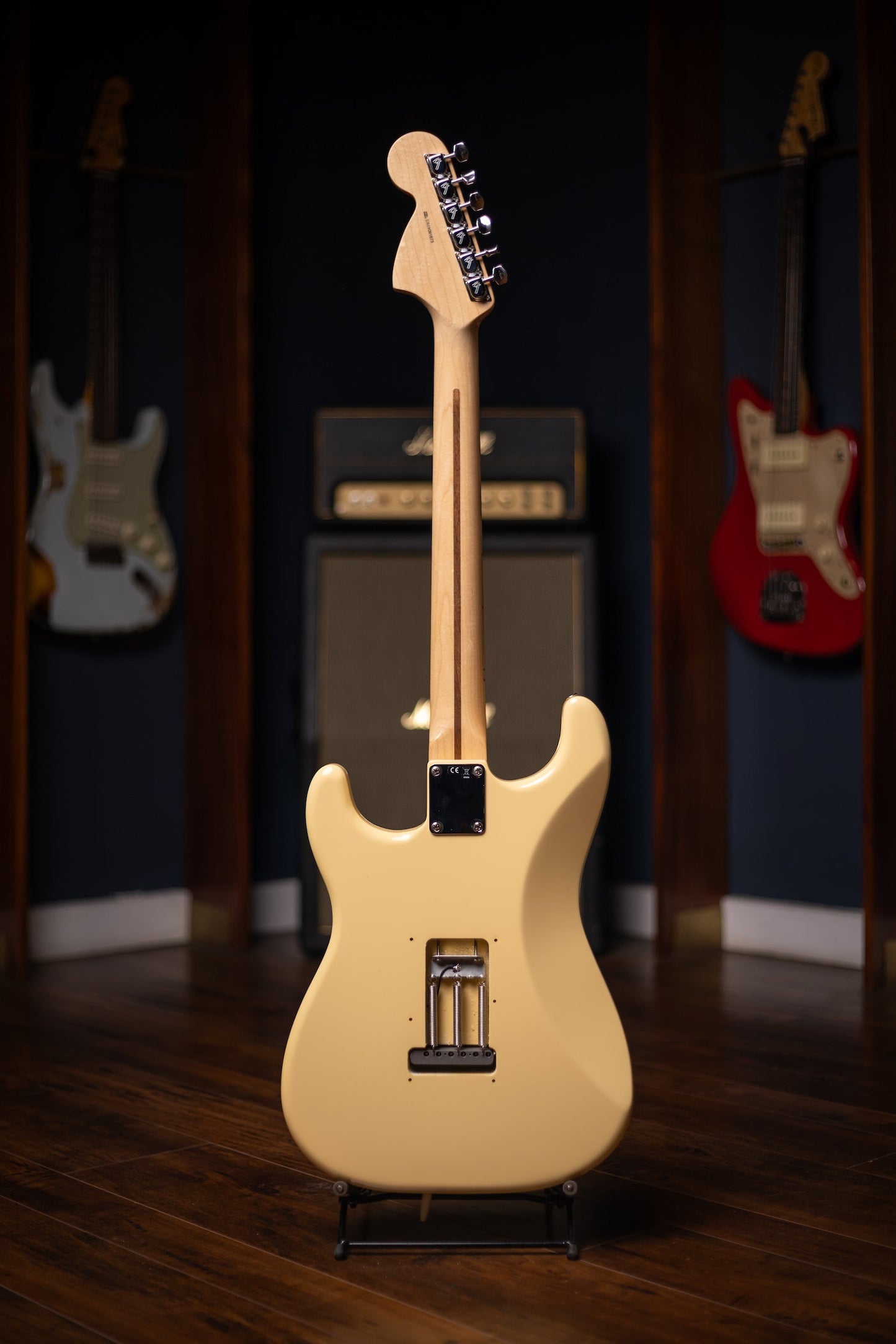2019 Fender YJM Yngwie Malmsteen Stratocaster - Vintage White + Fender Yngwie Malmsteen Overdrive Pedal Signed Set