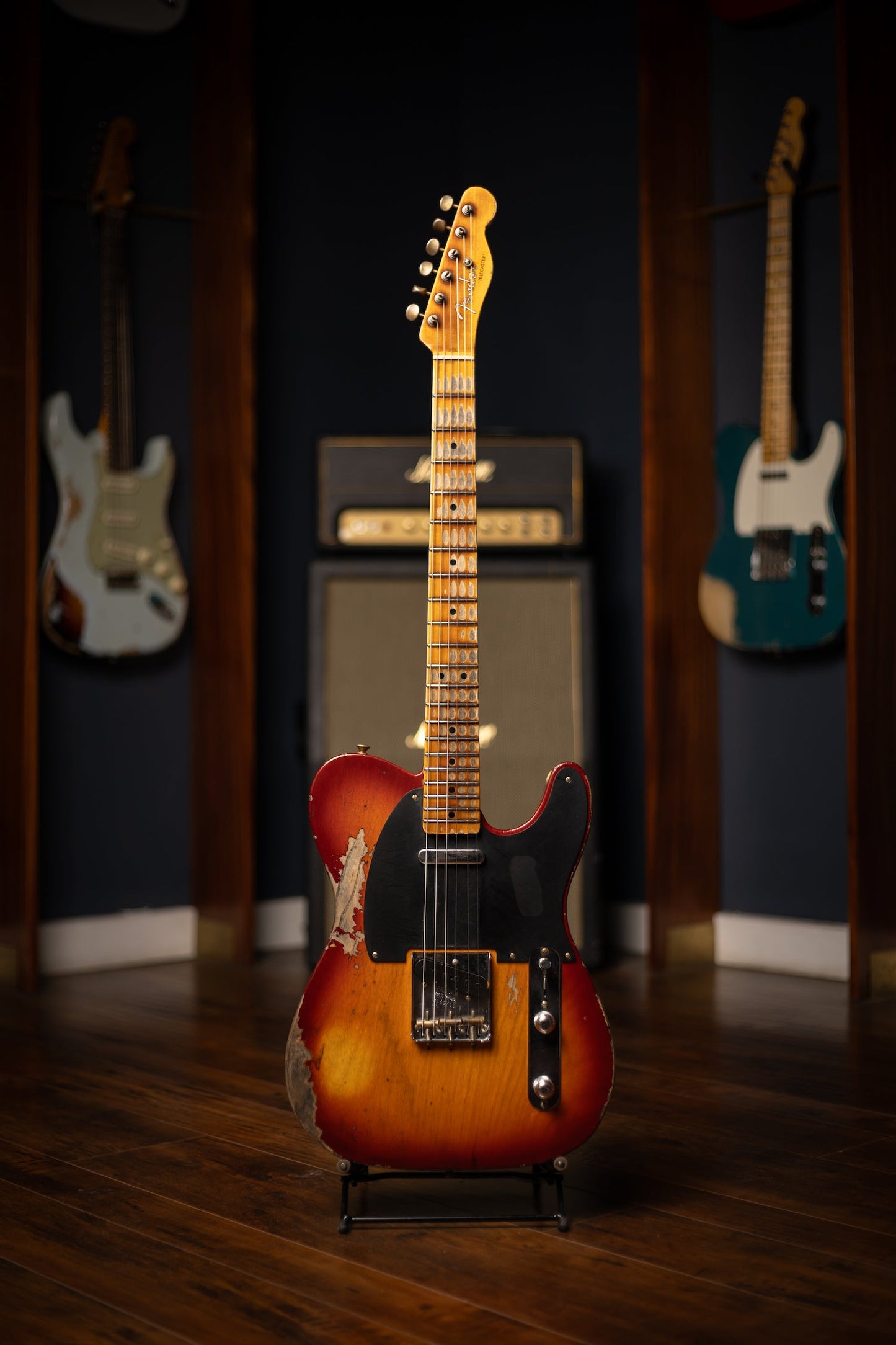 Fender Custom Shop 1952 Telecaster Super Heavy Relic Electric Guitar - Aged Cherry Sunburst