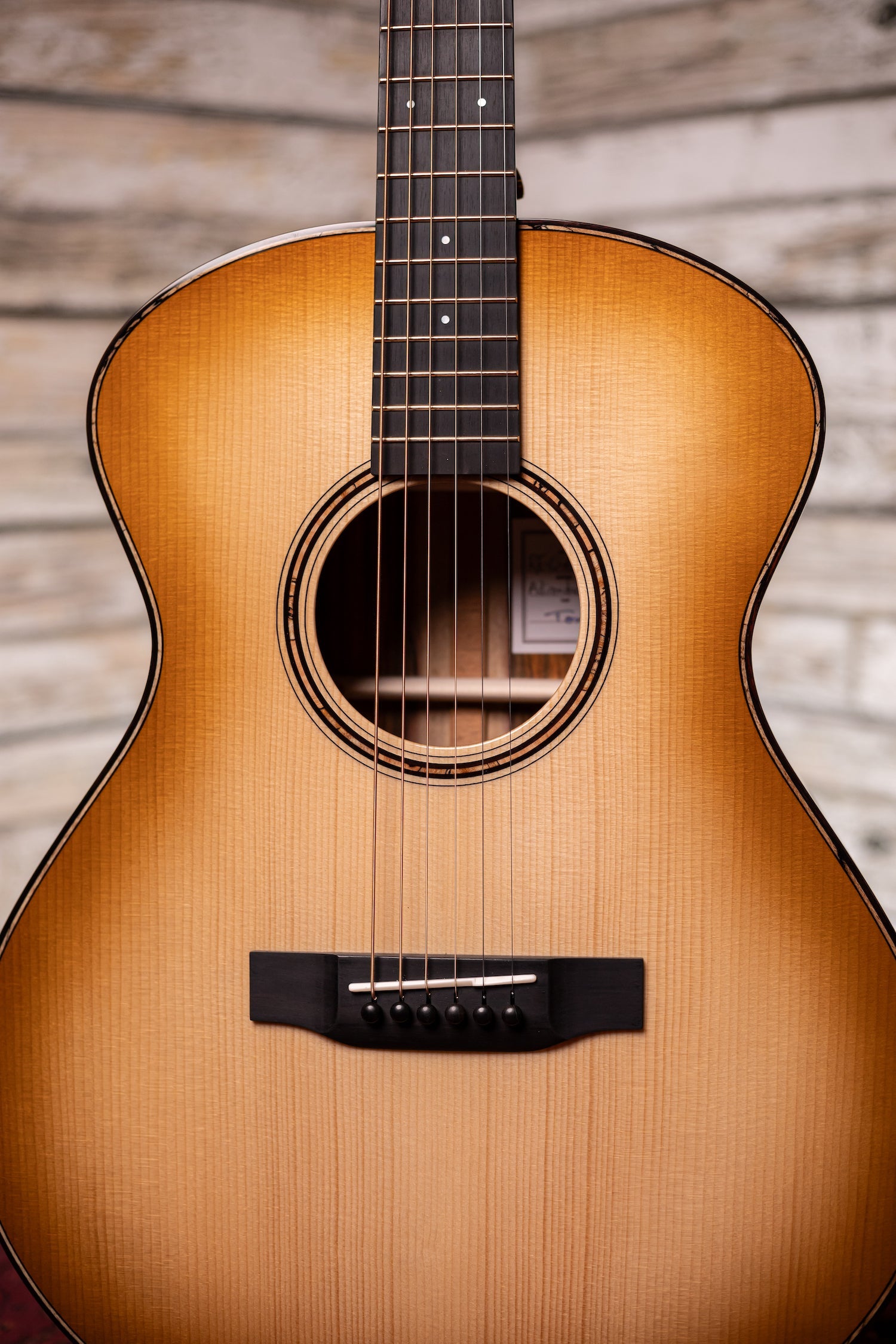 Bedell Revolution Orchestra Acoustic Guitar - Tanned Leather Burst