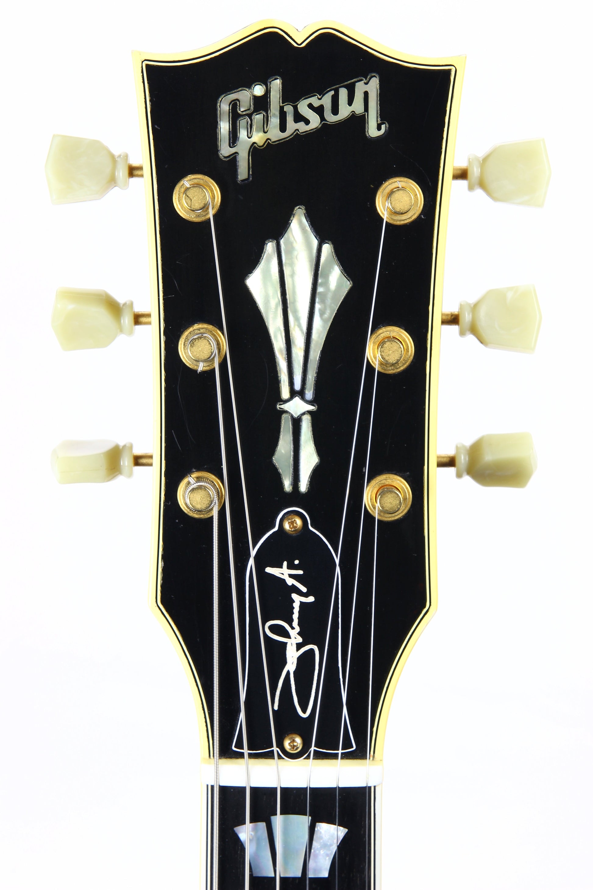 2005 Gibson Custom Shop Johnny A Signature - Ebony Board, Sunset Glow Sunburst, Bigsby es-355, l-4ces