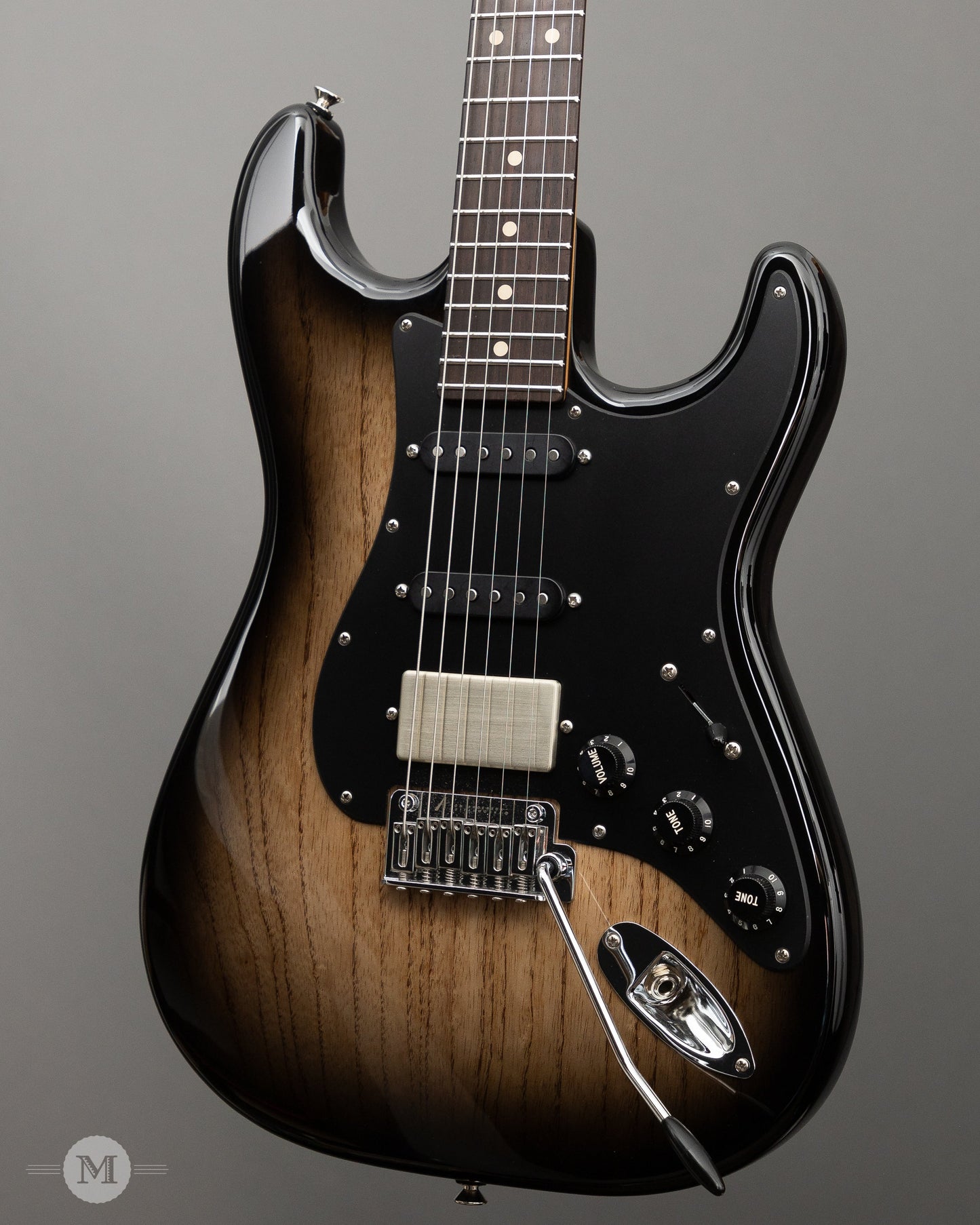 Tom Anderson Electric Guitars - Icon Classic HSS - Natural Dark Grain w Black Shaded Edge