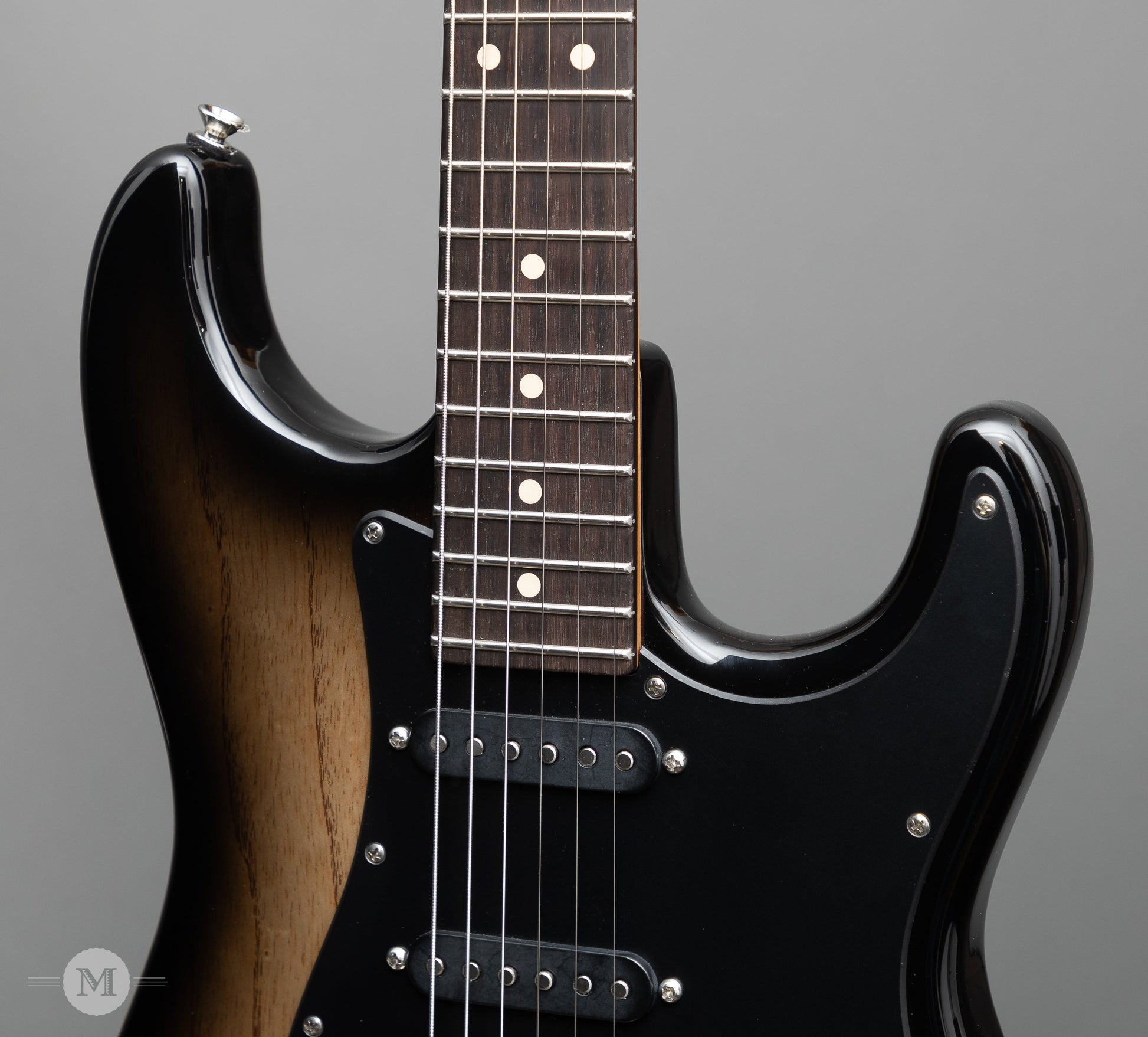 Tom Anderson Electric Guitars - Icon Classic HSS - Natural Dark Grain w Black Shaded Edge