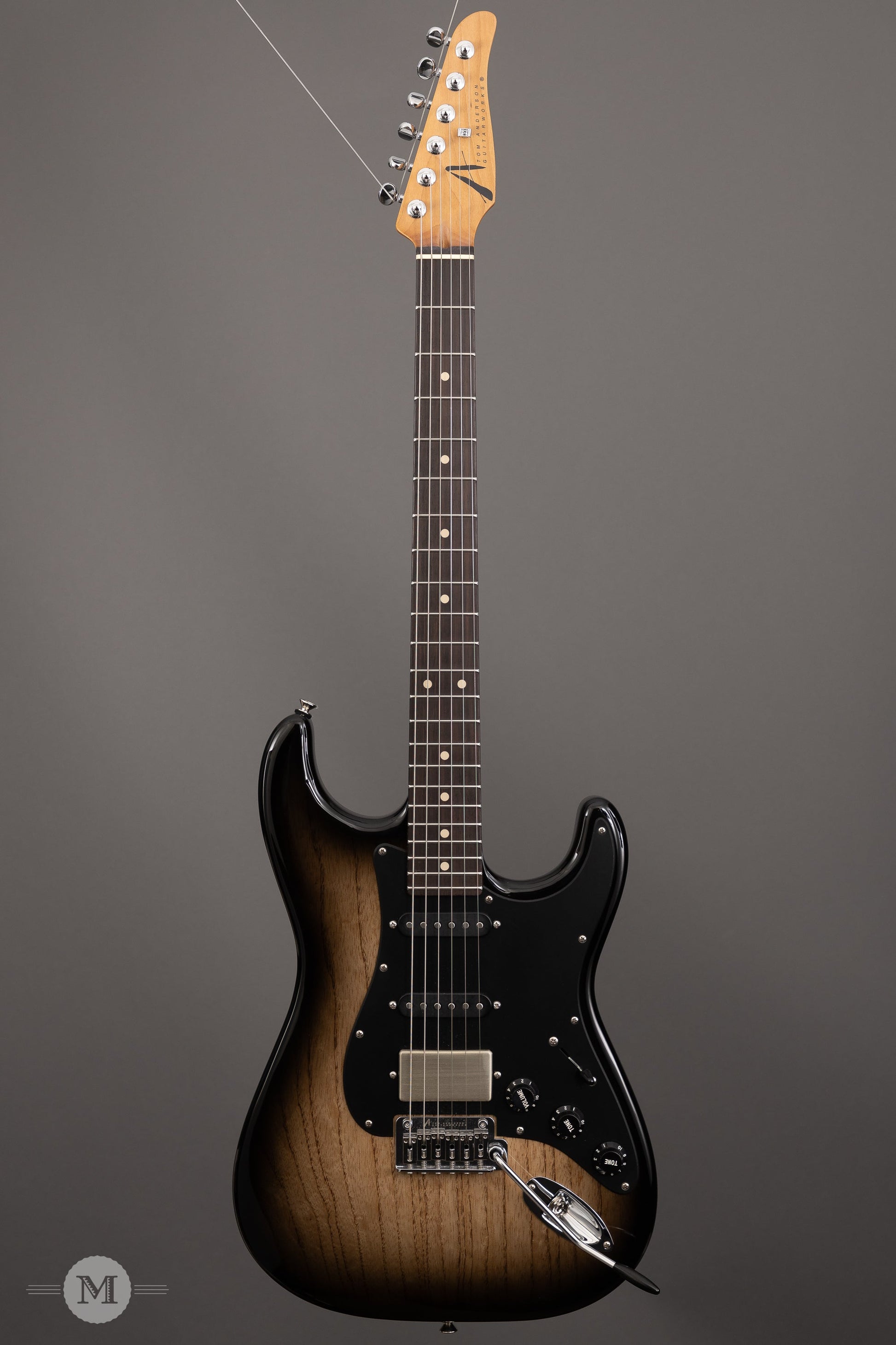 Tom Anderson Electric Guitars - Icon Classic HSS - Natural Dark Grain w Black Shaded Edge