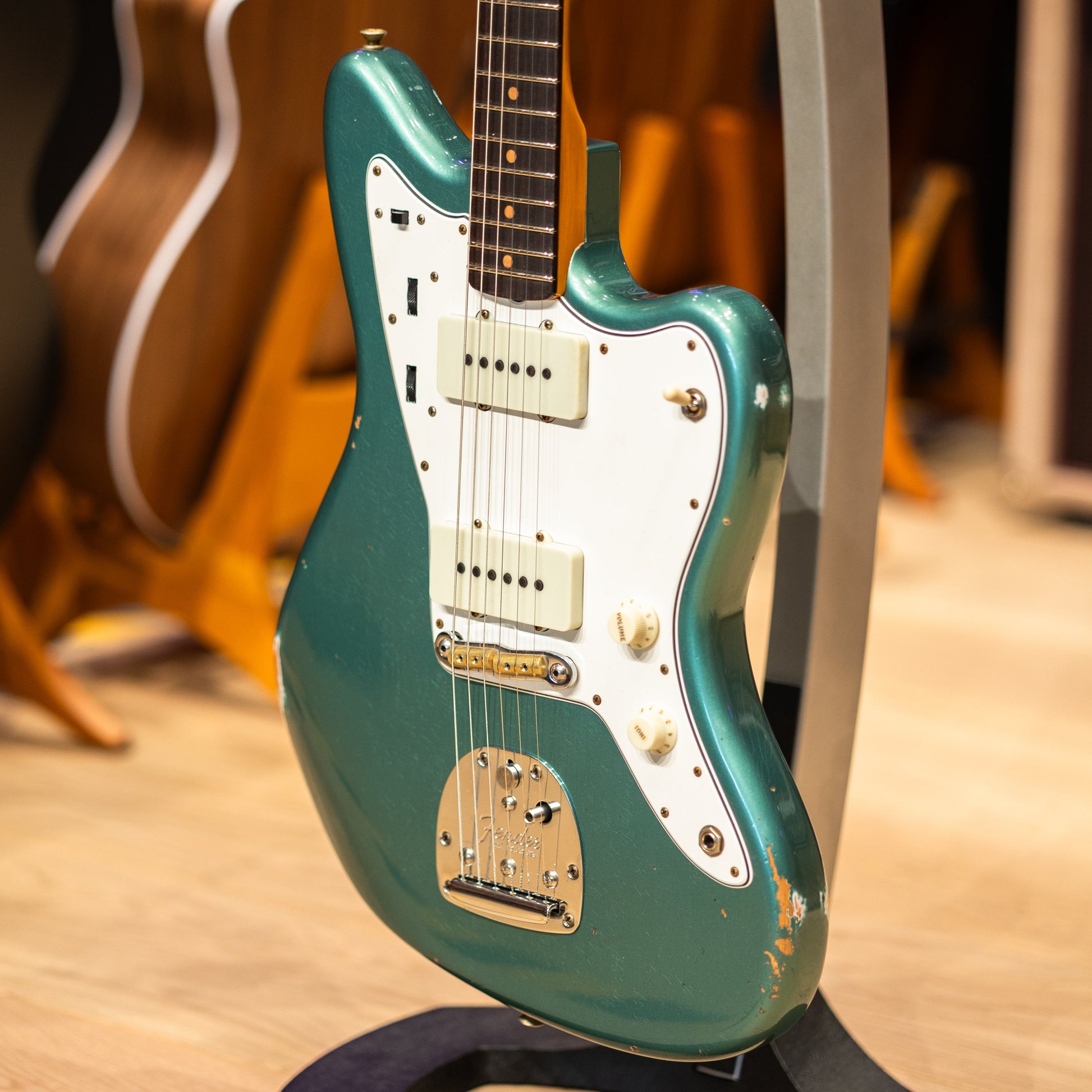 Fender Custom Shop 63 Jazzmaster Relic - Aged Sherwood Green Metallic