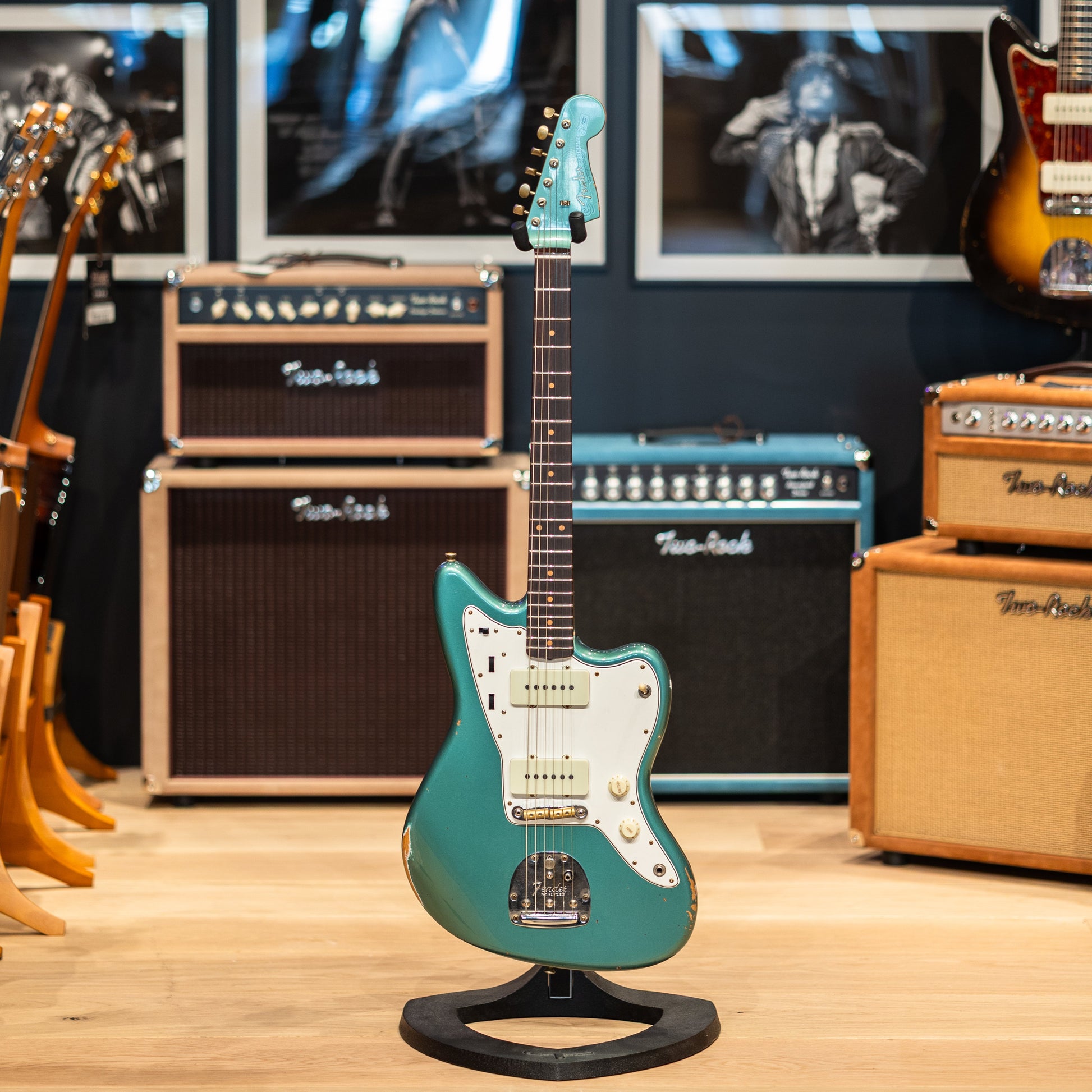 Fender Custom Shop 63 Jazzmaster Relic - Aged Sherwood Green Metallic