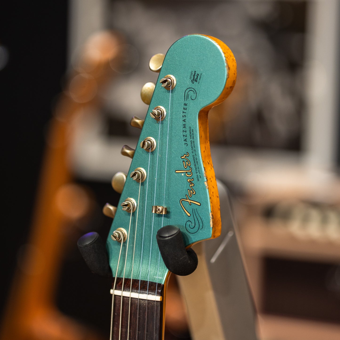 Fender Custom Shop 63 Jazzmaster Relic - Aged Sherwood Green Metallic