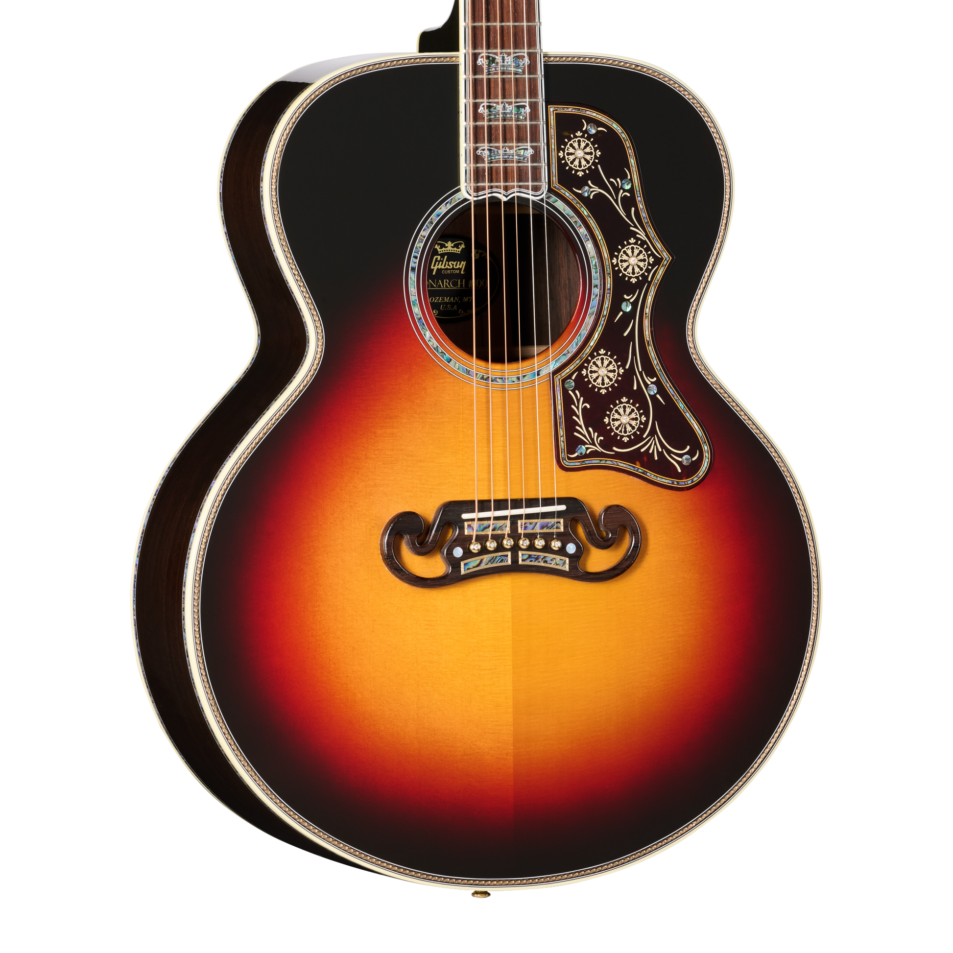 Gibson Custom SJ-200 Monarch #100 Brazilian Rosewood, Tri Burst