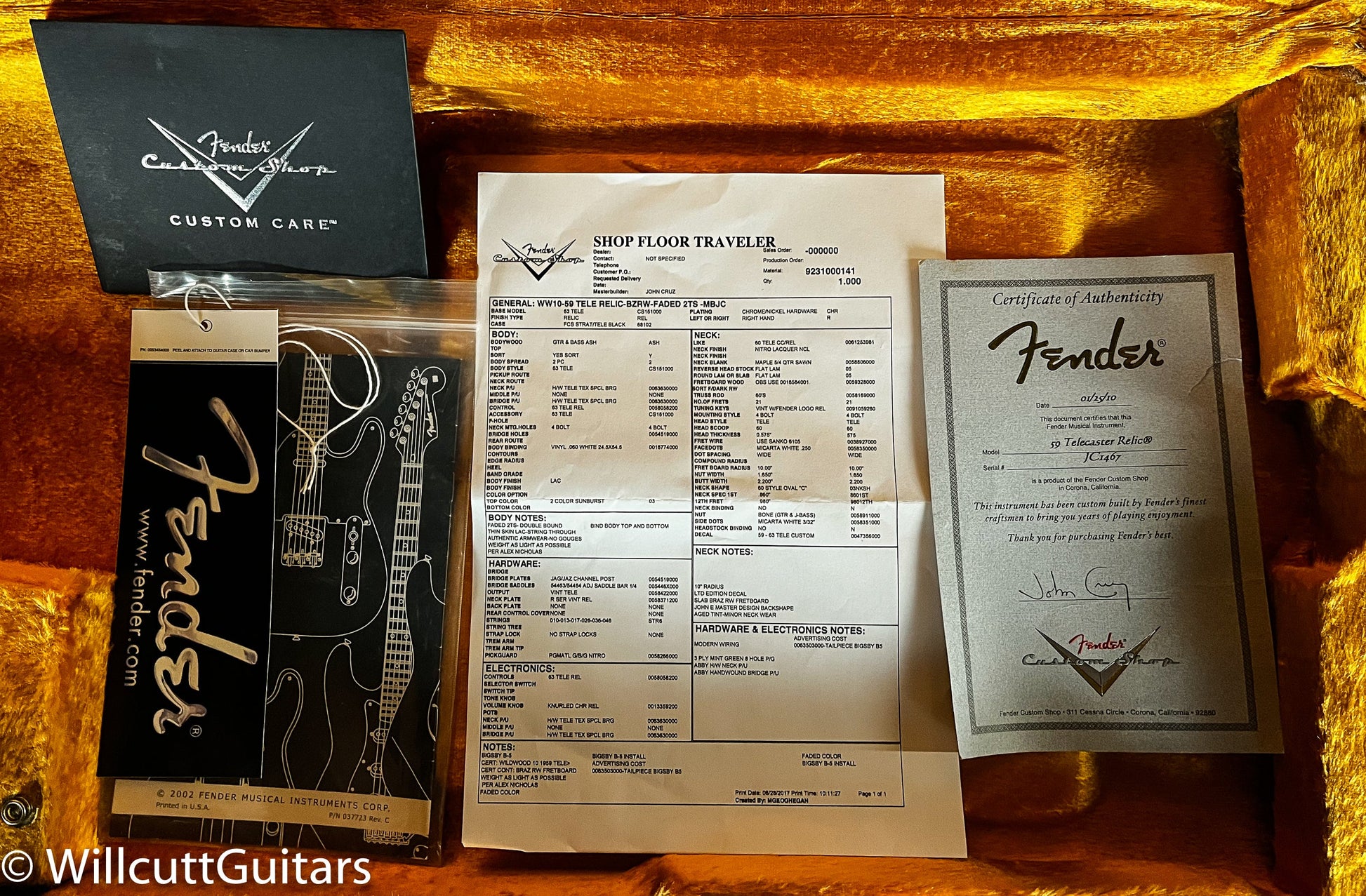 Fender Custom Shop Masterbuilt John Cruz 1959 Telecaster Custom Bigsby Brazilian Fingerboard