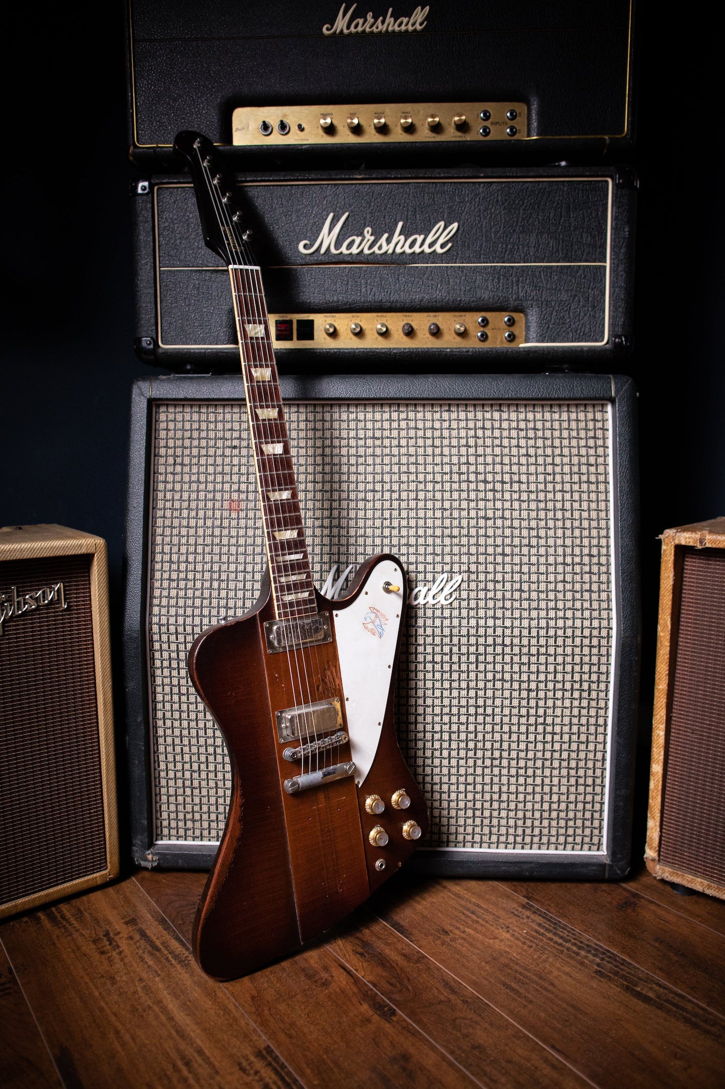 2009 Gibson Custom Shop Signature Johnny Winter '63 Firebird V Aged Electric Guitar - Vintage Sunburst