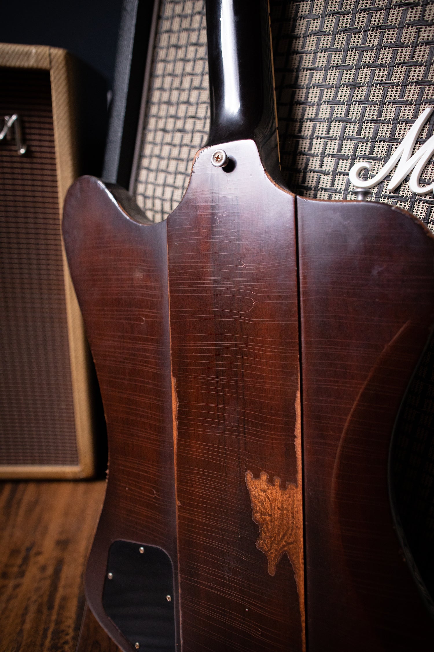 2009 Gibson Custom Shop Signature Johnny Winter '63 Firebird V Aged Electric Guitar - Vintage Sunburst