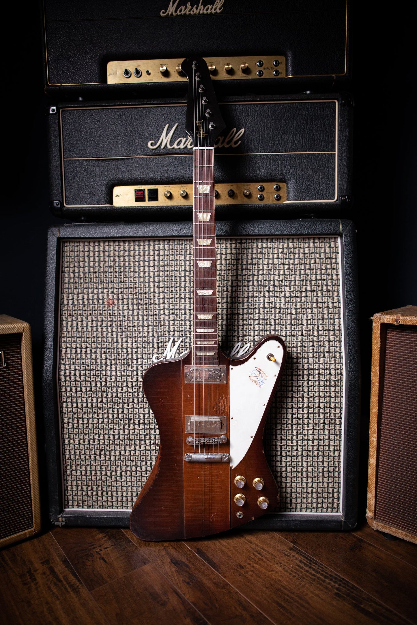2009 Gibson Custom Shop Signature Johnny Winter '63 Firebird V Aged Electric Guitar - Vintage Sunburst