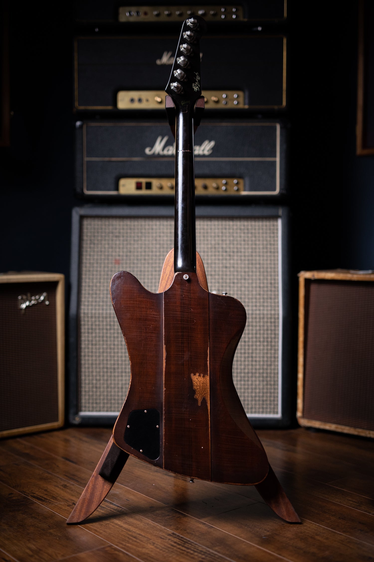 2009 Gibson Custom Shop Signature Johnny Winter '63 Firebird V Aged Electric Guitar - Vintage Sunburst