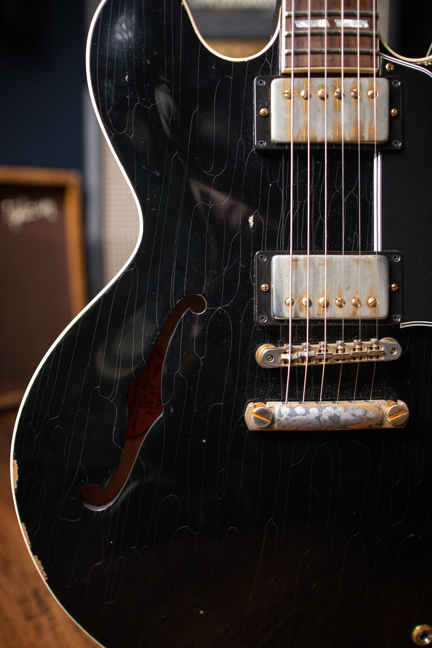 2016 Gibson Custom Shop '63 ES-335 CME Limited Electric Guitar - Aged Ebony