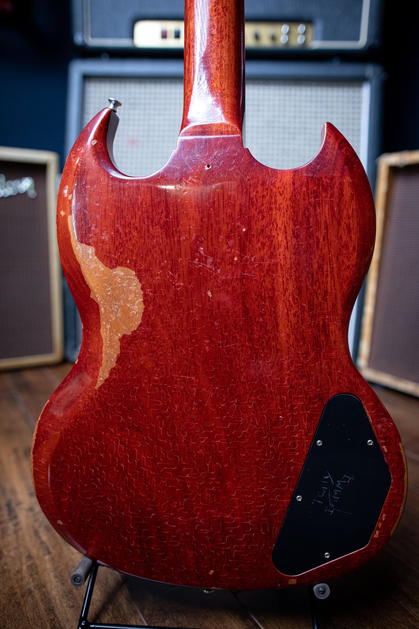 Gibson Tony Iommi "Monkey" 1964 SG Special Replica Left Handed Electric Guitar - Aged Cherry