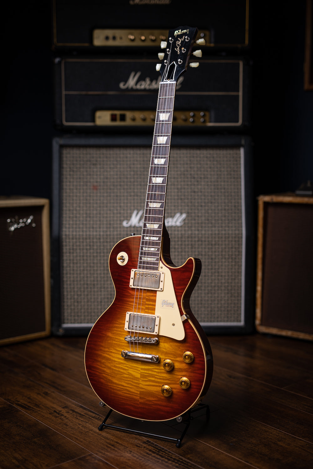 Gibson Custom Shop 1960 Les Paul Standard 60th Anniversary V1 Electric Guitar - VOS Deep Cherry Sunburst