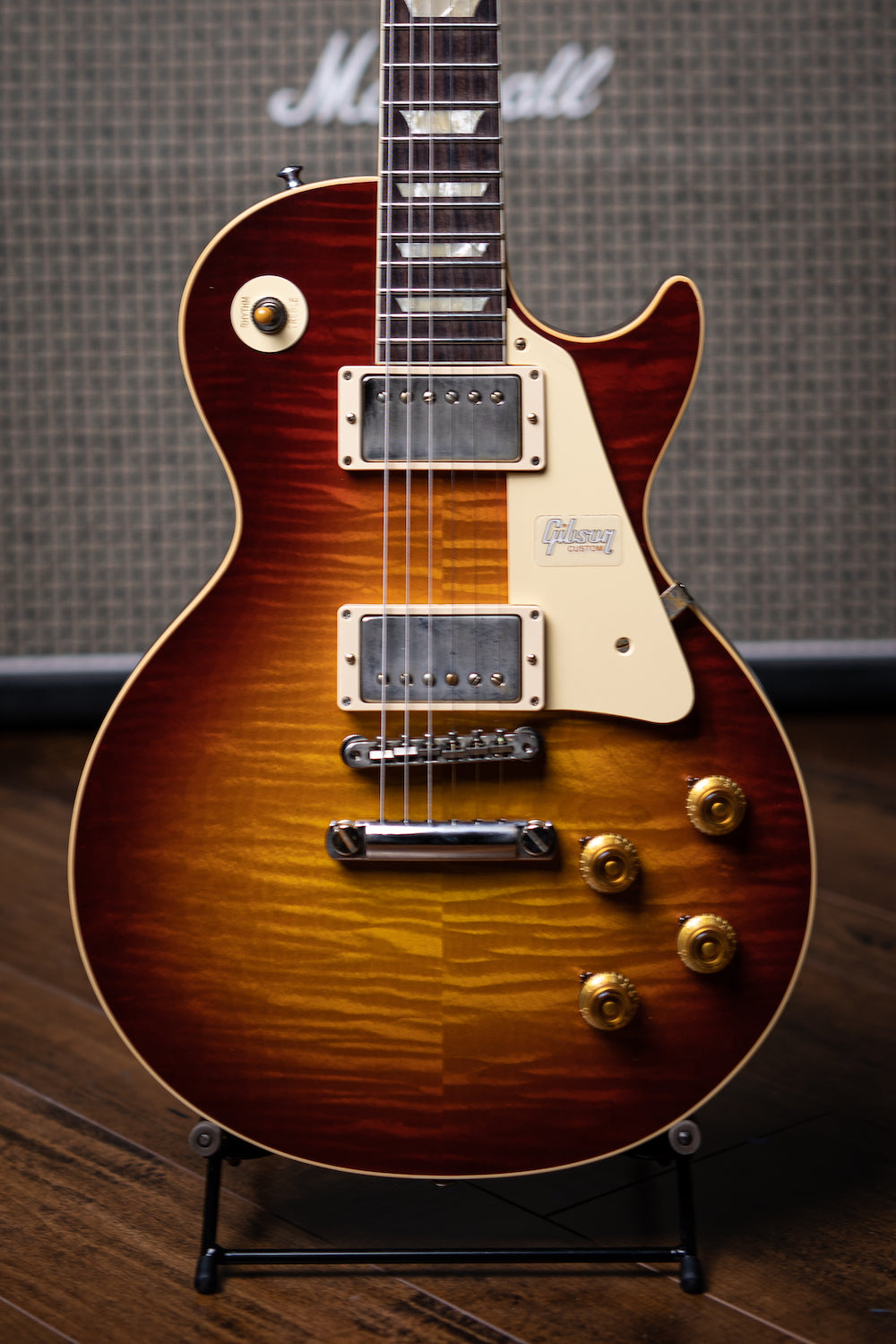 Gibson Custom Shop 1960 Les Paul Standard 60th Anniversary V1 Electric Guitar - VOS Deep Cherry Sunburst