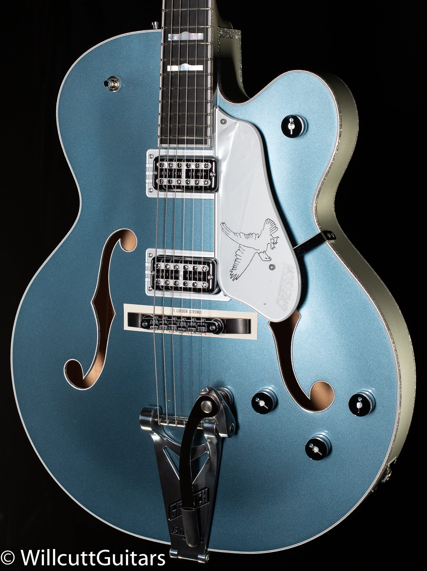 Gretsch G6136T-140 LTD 140th Double Platinum Falcon Bigsby Two-Tone Stone Platinum/Pure Platinum (385)