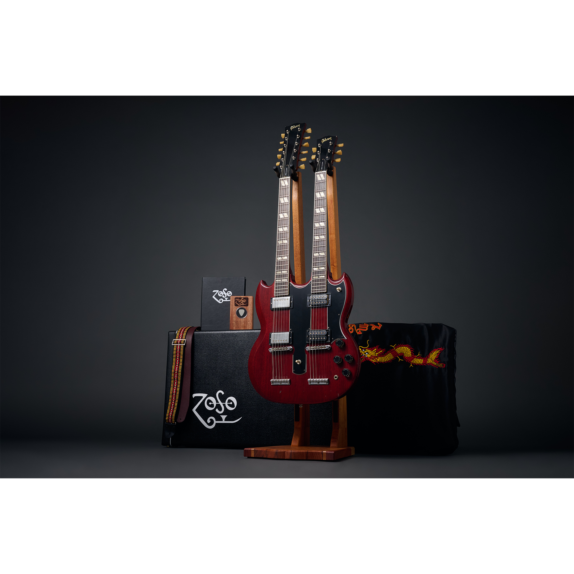 Gibson Custom Jimmy Page 1969 EDS-1275 Doubleneck Collector’s Edition, Signed, Exclusive, Cherry