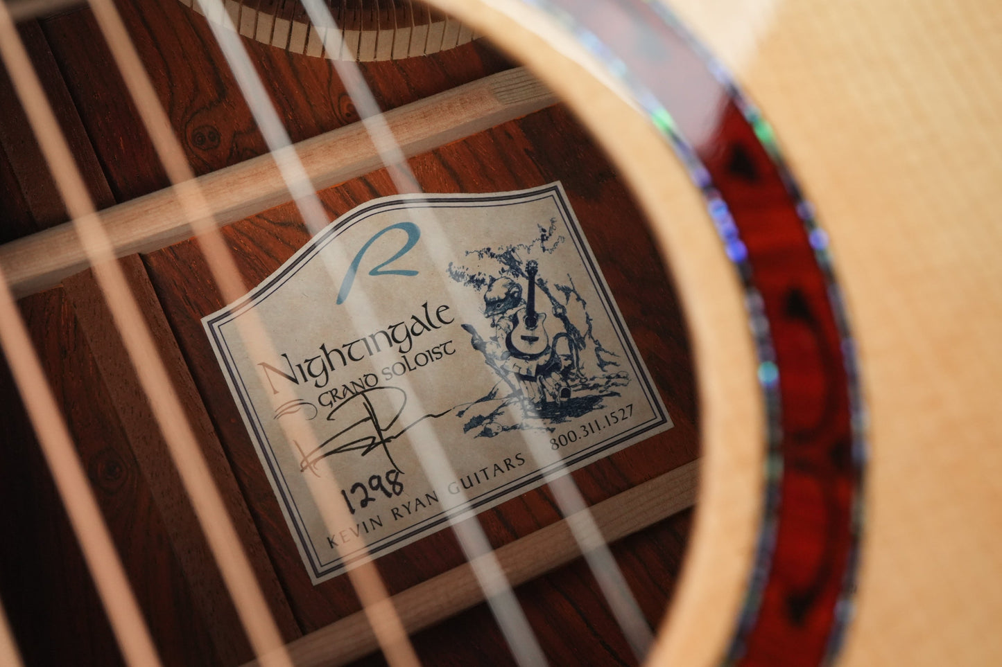 Kevin Ryan Nightingale Cocobolo Glacier Sitka Spruce 25th Anniversary #1298