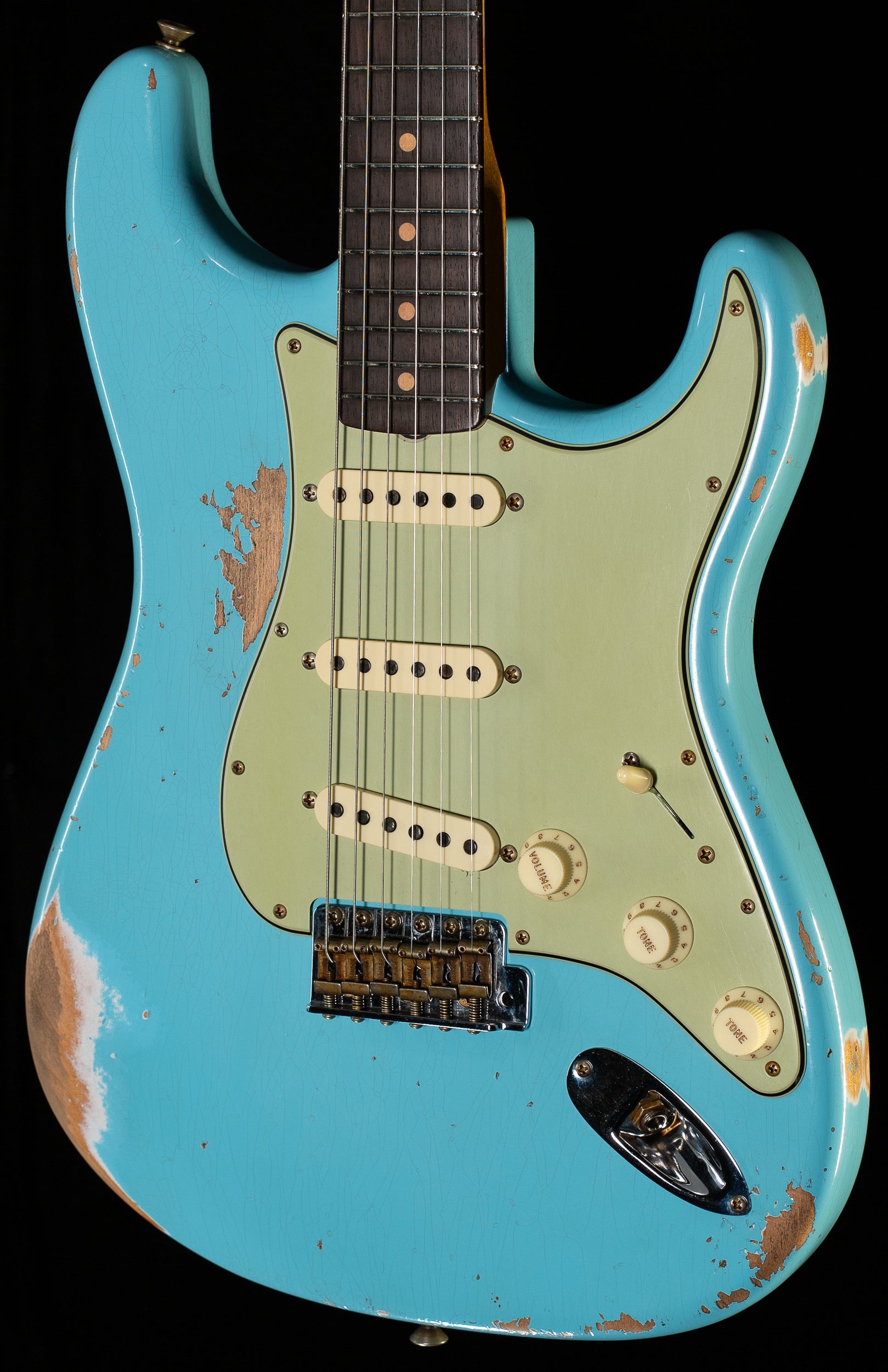 Fender Custom Shop Limited Edition 1964 L-Series Stratocaster Heavy Relic Aged Daphne Blue (629)