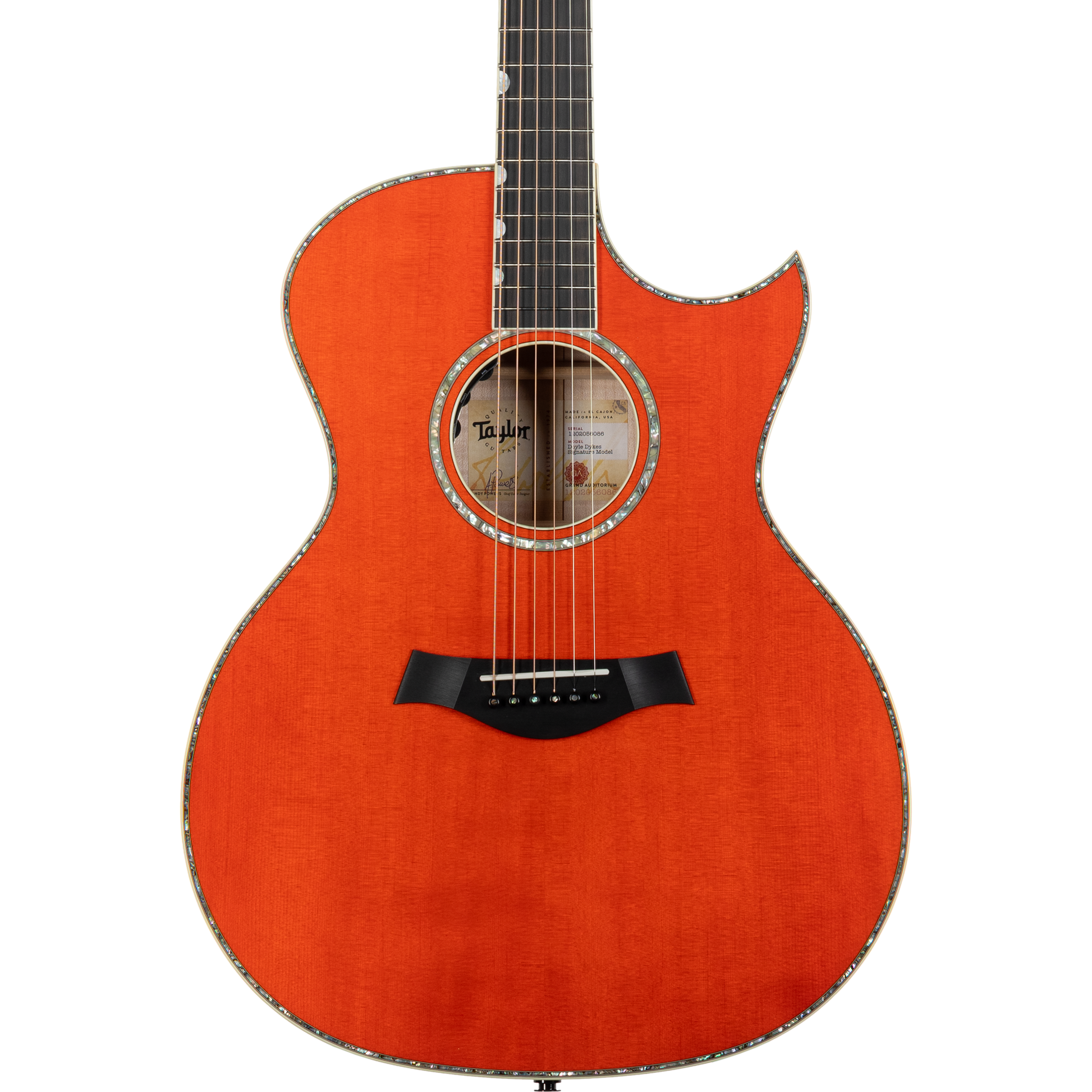 Taylor Doyle Dykes Signature Model Acoustic Electric Guitar - Translucent Orange