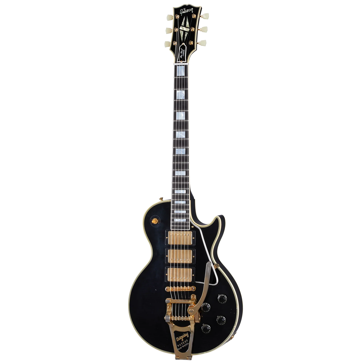 Gibson Custom 1957 Les Paul Custom Reissue 3-Pickup Bigsby, Light Aged, Ebony