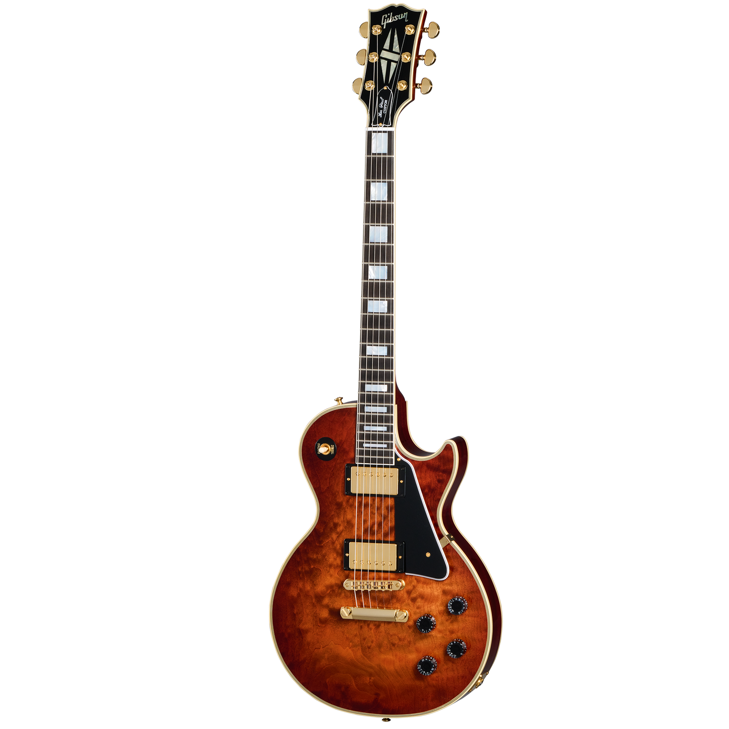 Gibson Custom Les Paul Custom 1-Piece 5A Quilt Maple Top, Orange Twilight Fade, Exclusive