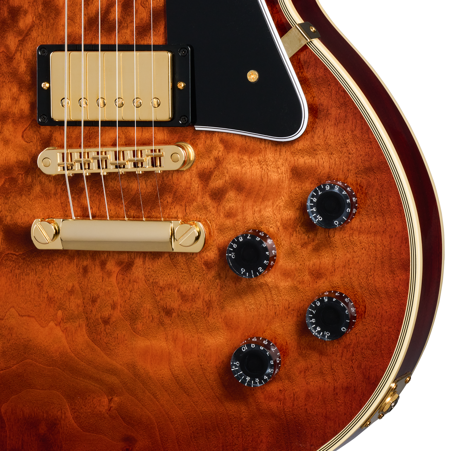Gibson Custom Les Paul Custom 1-Piece 5A Quilt Maple Top, Orange Twilight Fade, Exclusive