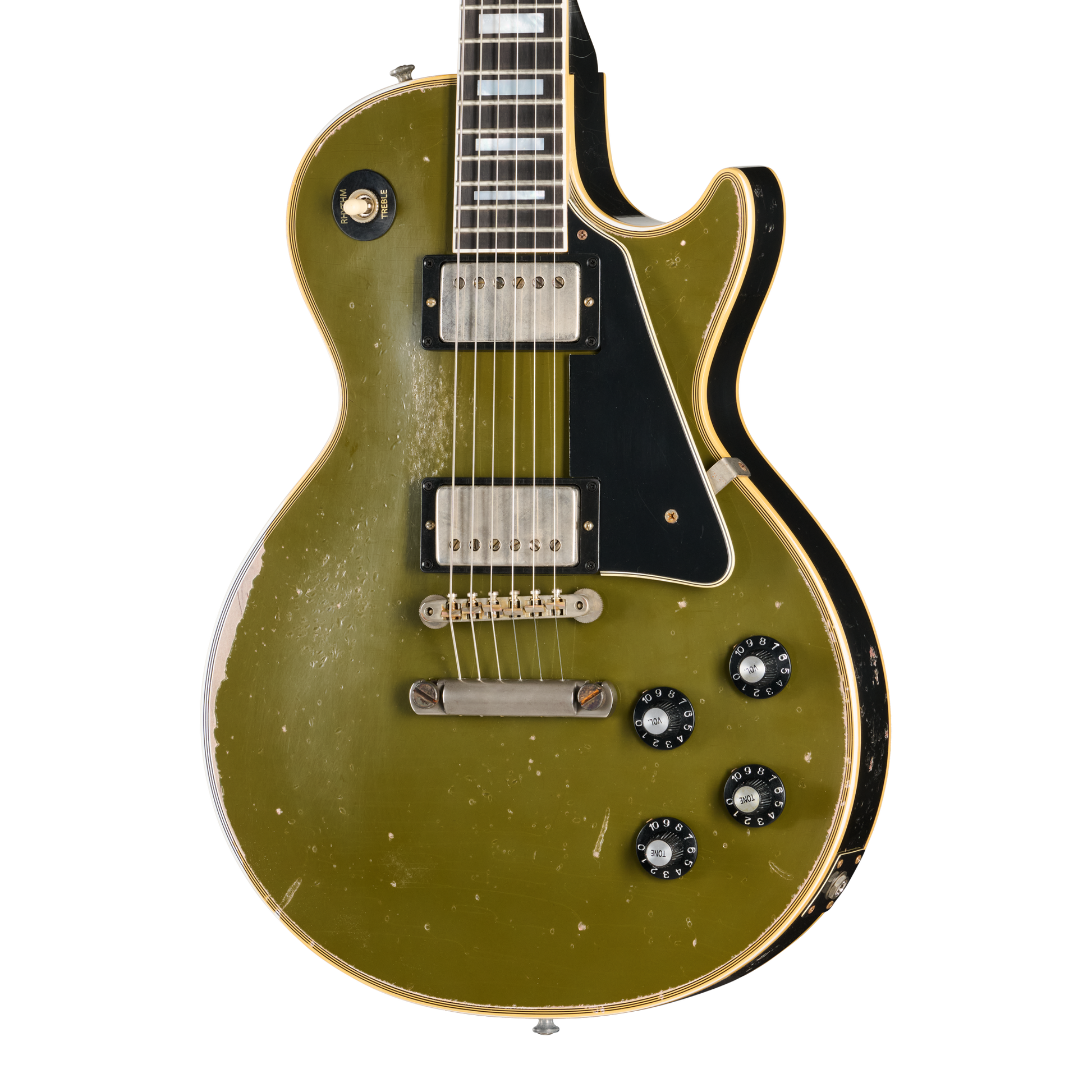 Gibson Custom LE 1968 Les Paul Custom Reissue, Heavy Aged, Olive Drab Top