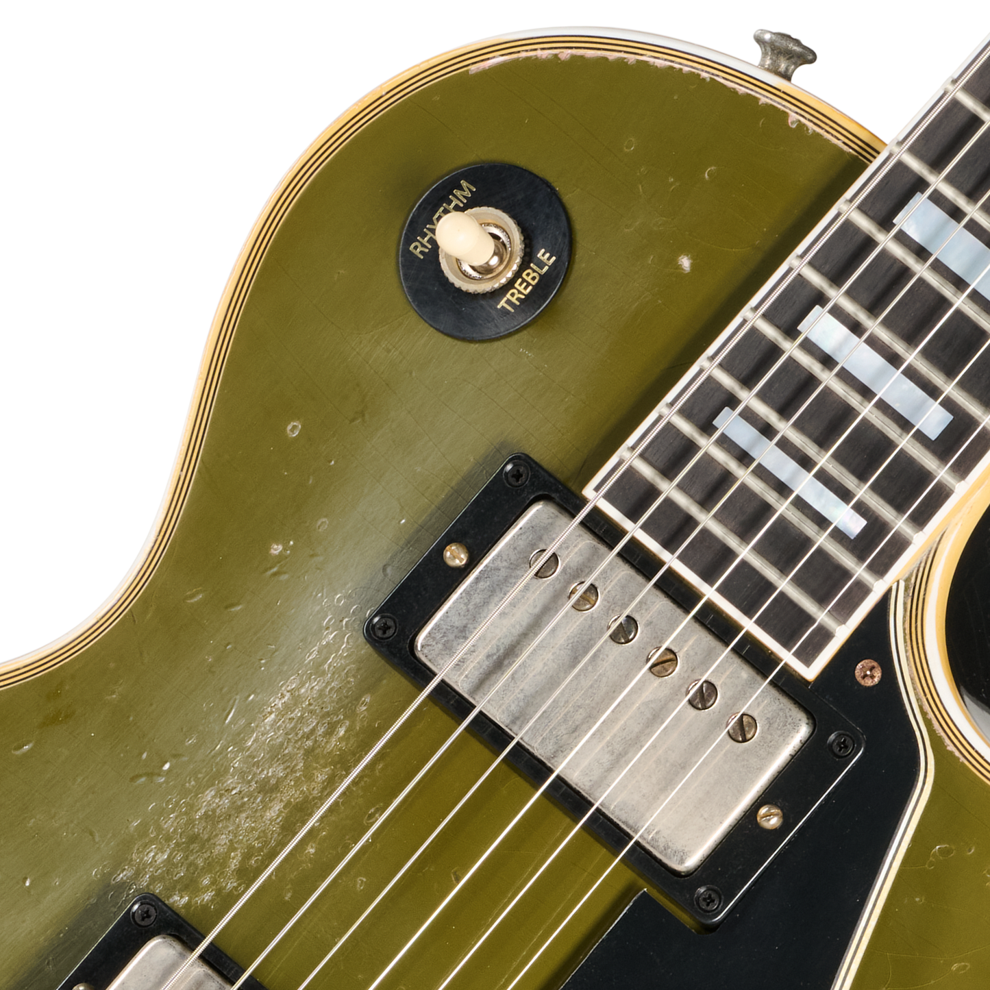 Gibson Custom LE 1968 Les Paul Custom Reissue, Heavy Aged, Olive Drab Top