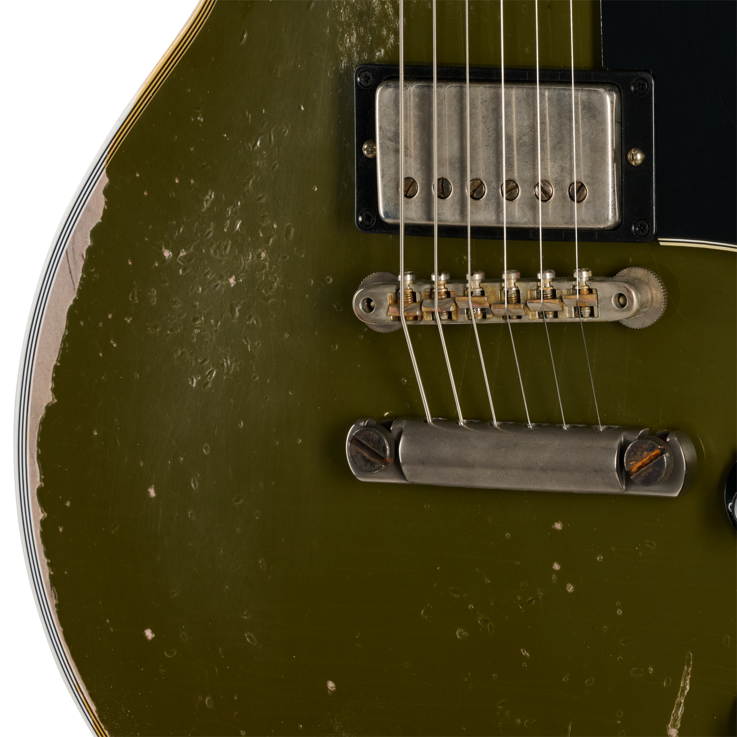 Gibson Custom LE 1968 Les Paul Custom Reissue, Heavy Aged, Olive Drab Top