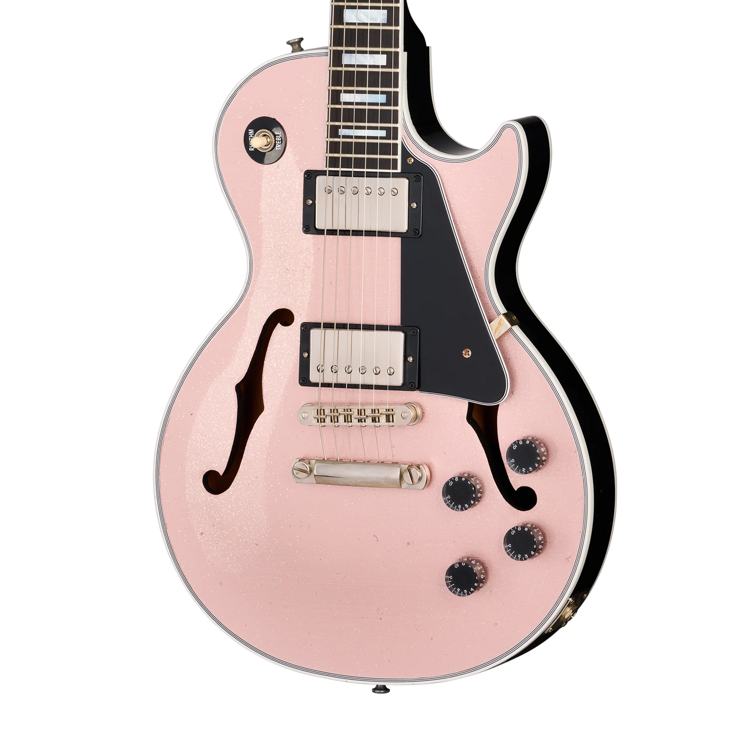 Gibson Custom Les Paul Custom with F-Holes, Light Aged, Champagne Sparkle