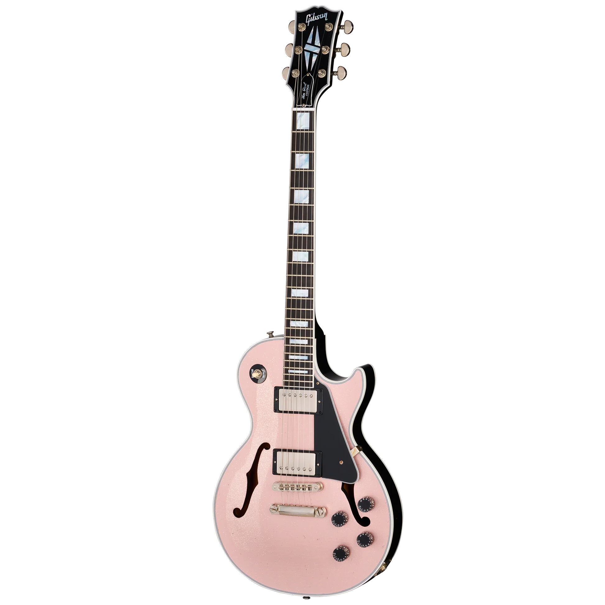 Gibson Custom Les Paul Custom with F-Holes, Light Aged, Champagne Sparkle