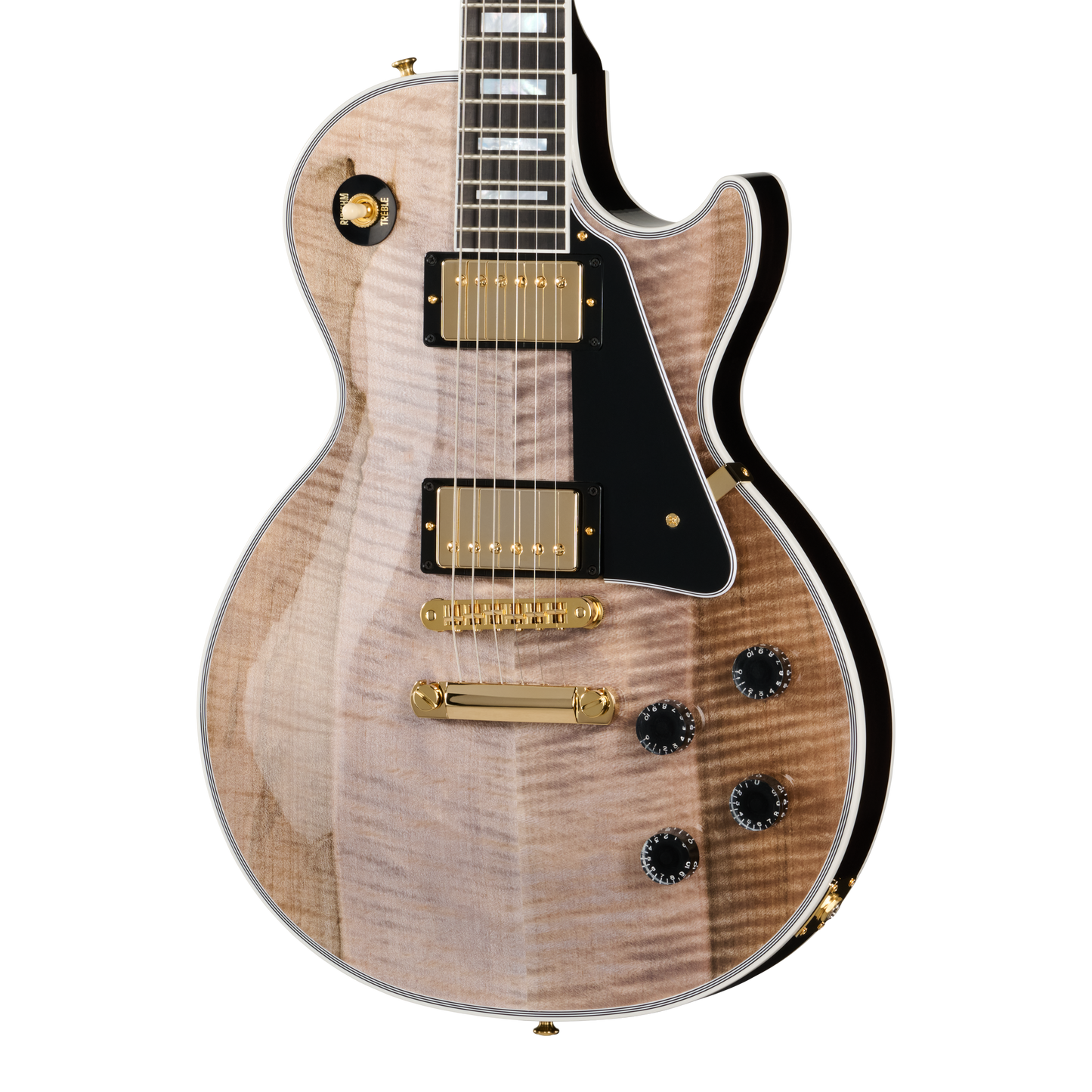 Gibson Custom Les Paul Custom with Figured Maple Heartwood Top, Gloss, Light Charcoal