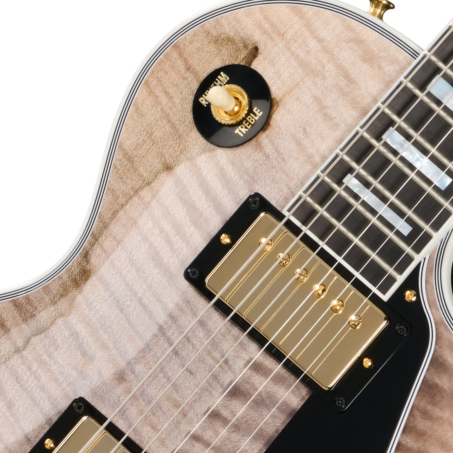 Gibson Custom Les Paul Custom with Figured Maple Heartwood Top, Gloss, Light Charcoal